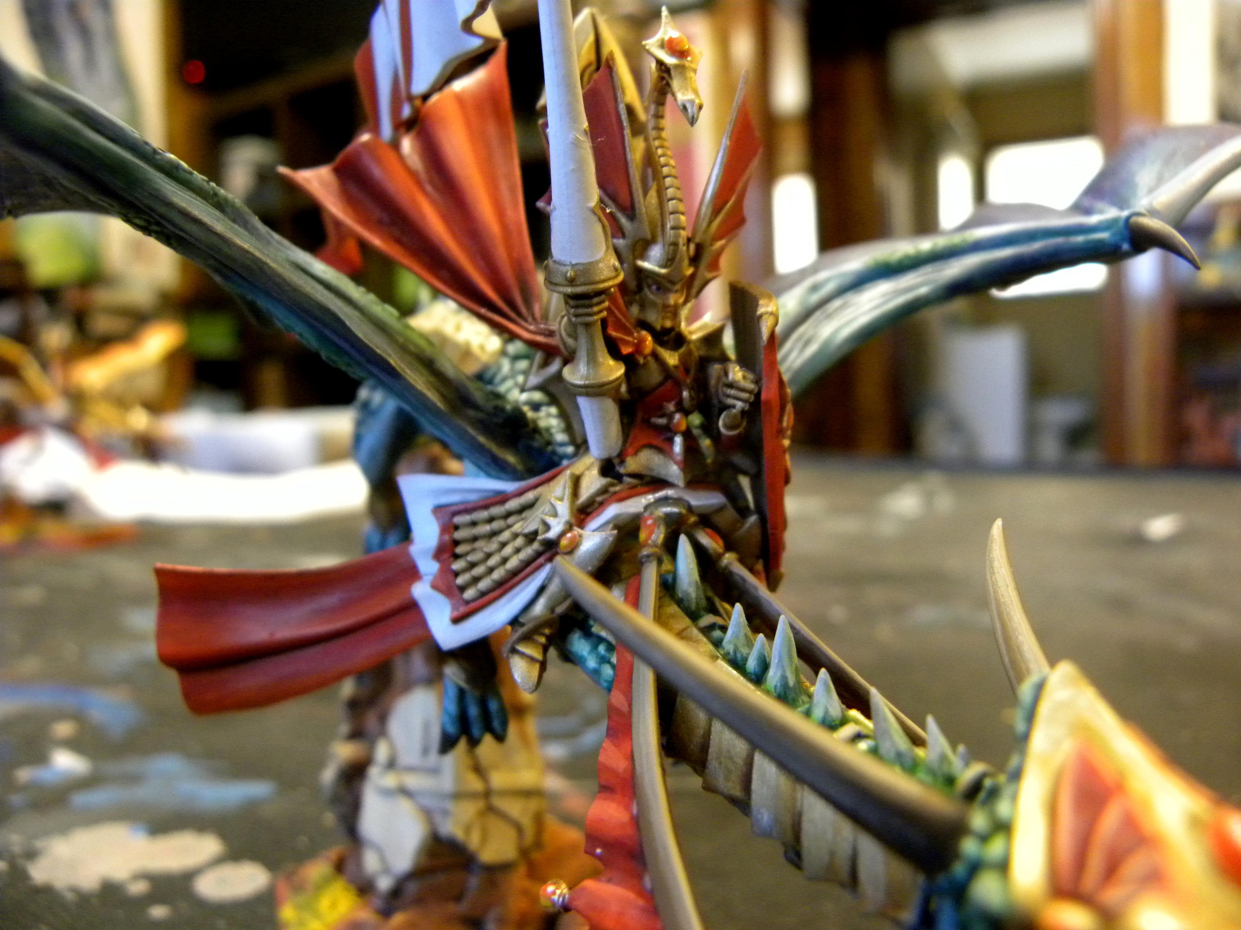 Dragon, Elves, Freehand, High Elves, Lord, Prince, Warhammer Fantasy, Wizard