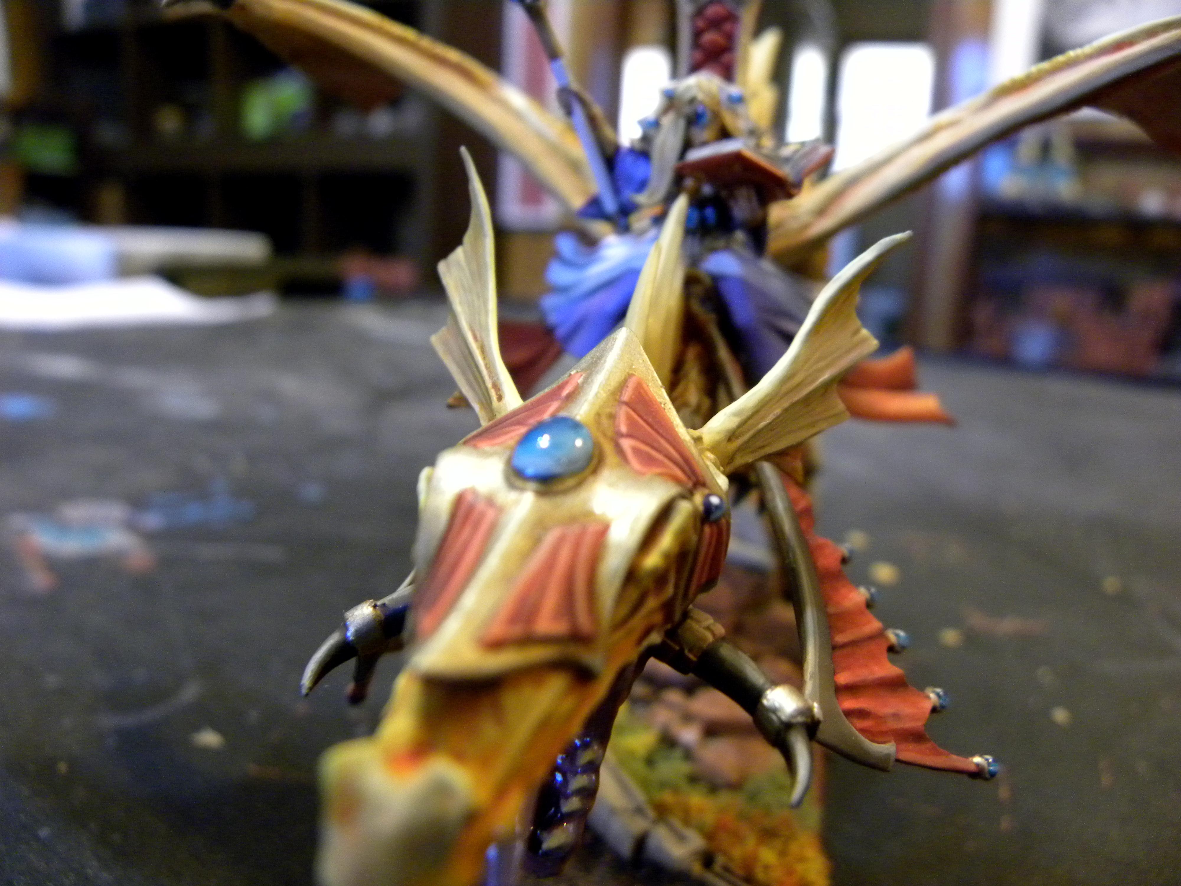Dragon, Elves, Freehand, High Elves, Lord, Prince, Warhammer Fantasy, Wizard