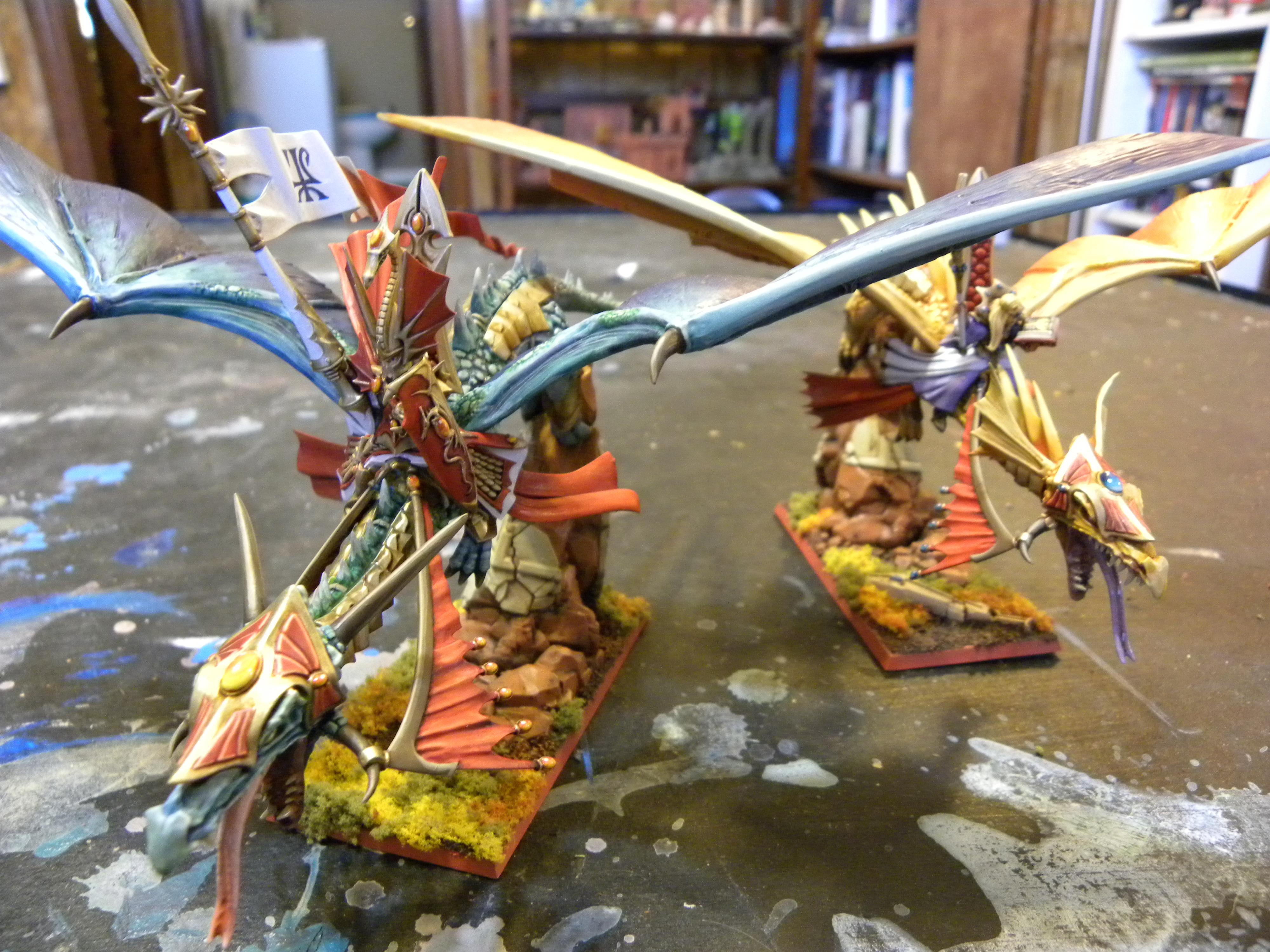 Dragon, Elves, Freehand, High Elves, Lord, Prince, Warhammer Fantasy, Wizard