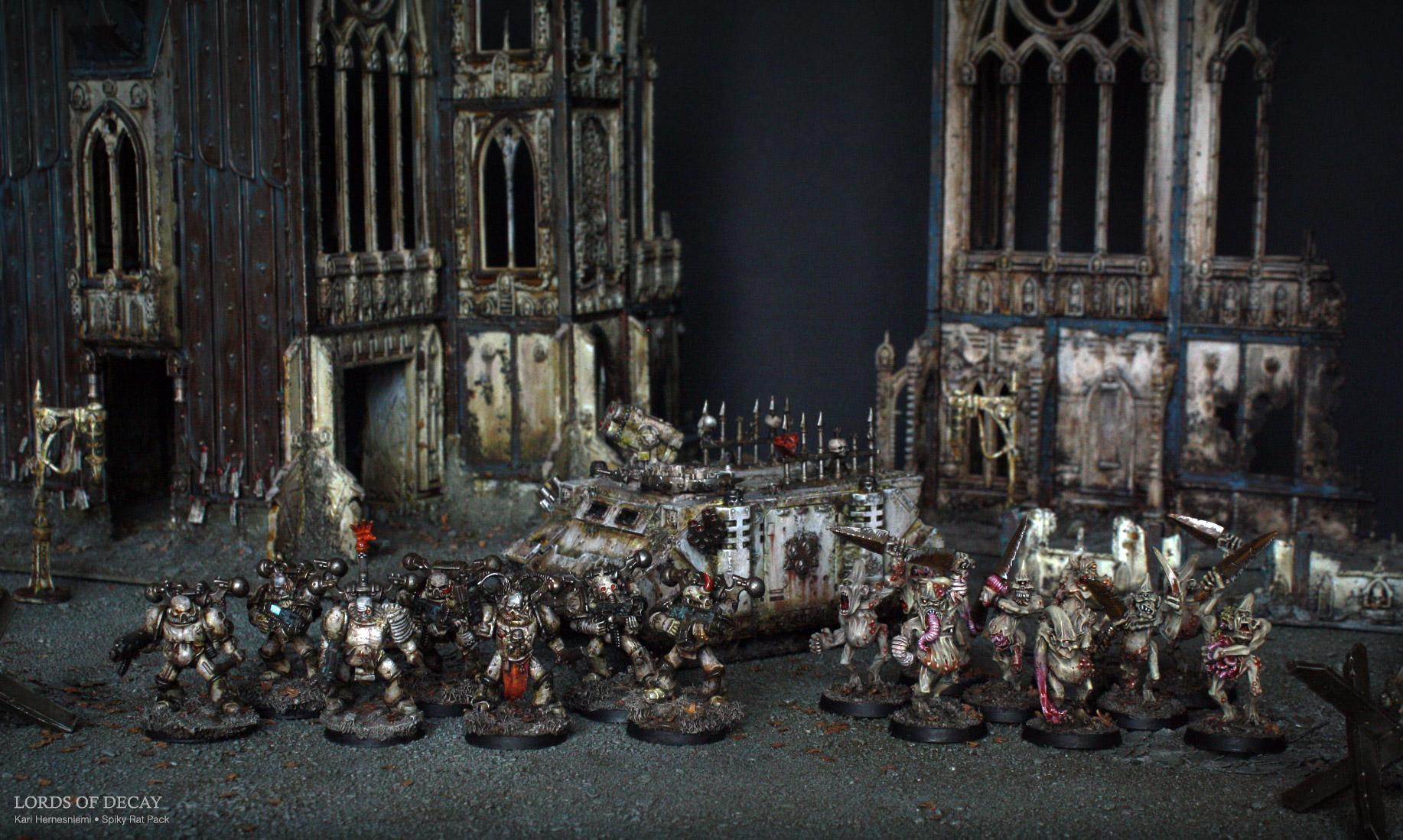 Chaos Space Marines, Lords Of Decay, Nurgle, Spiky Rat Pack, Warhammer 40,000