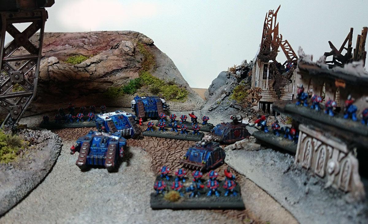 6mm, Blood Angels, Epic, Epic40k, Rubble, Ruins, Space Marines, Terrain, Ultramarines