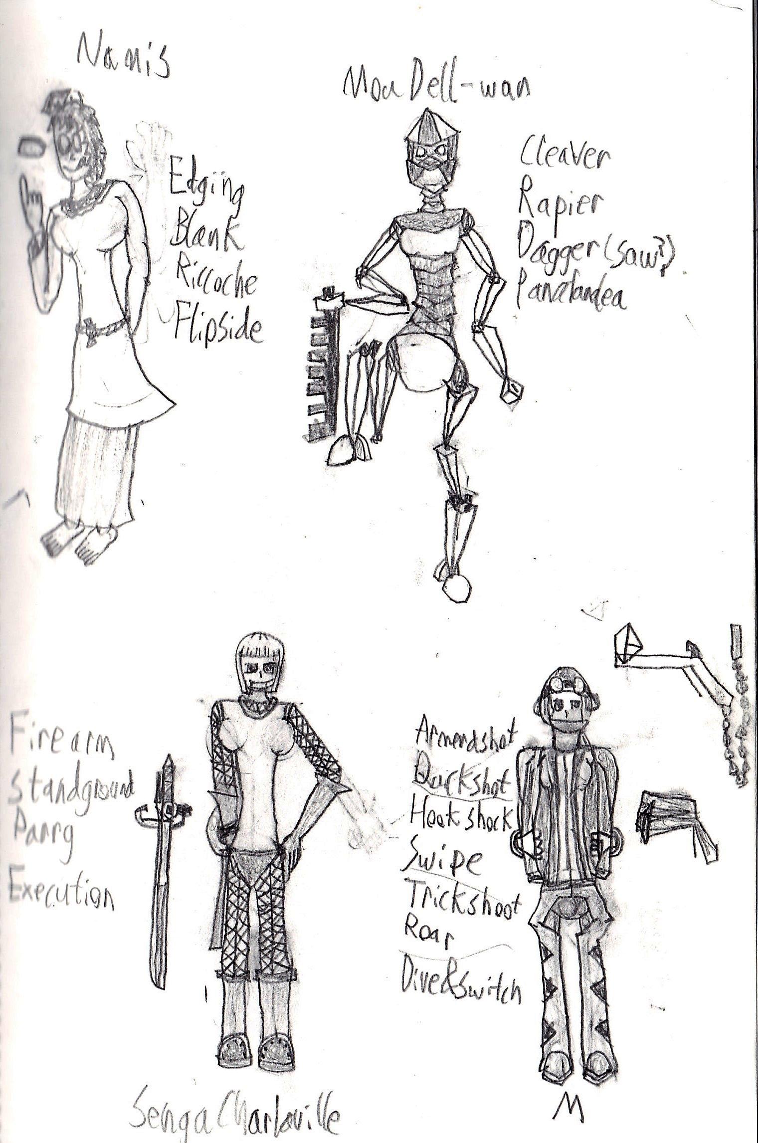Character sketch dump