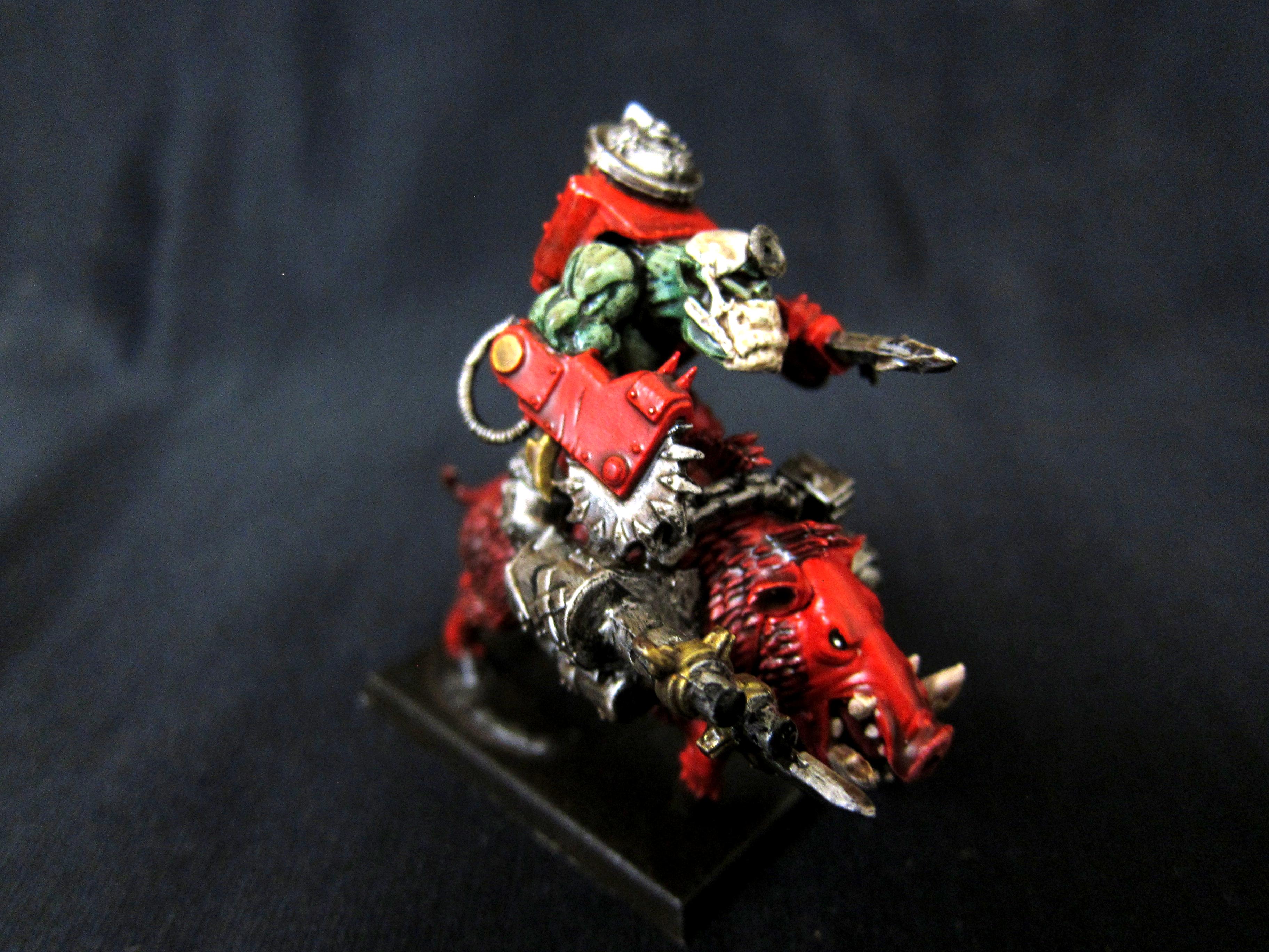 Boar Rider, Orks, Pain Boy, Warhammer 40,000