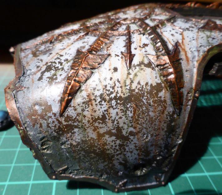 Close up of armour plating