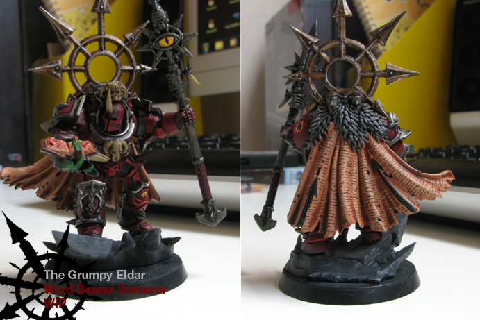 Chaos, Chaos Space Marines, Sorcerer, Terminator Armor, Warhammer 40,000, Word Bearers