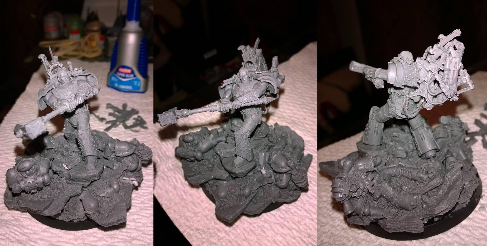 30k, Age Of Darkness, Character, Display, Ferrus Manus, Forge World, Horus Heresy, Iron Hands, Legion, Primarch, Space Marines, Work In Progress