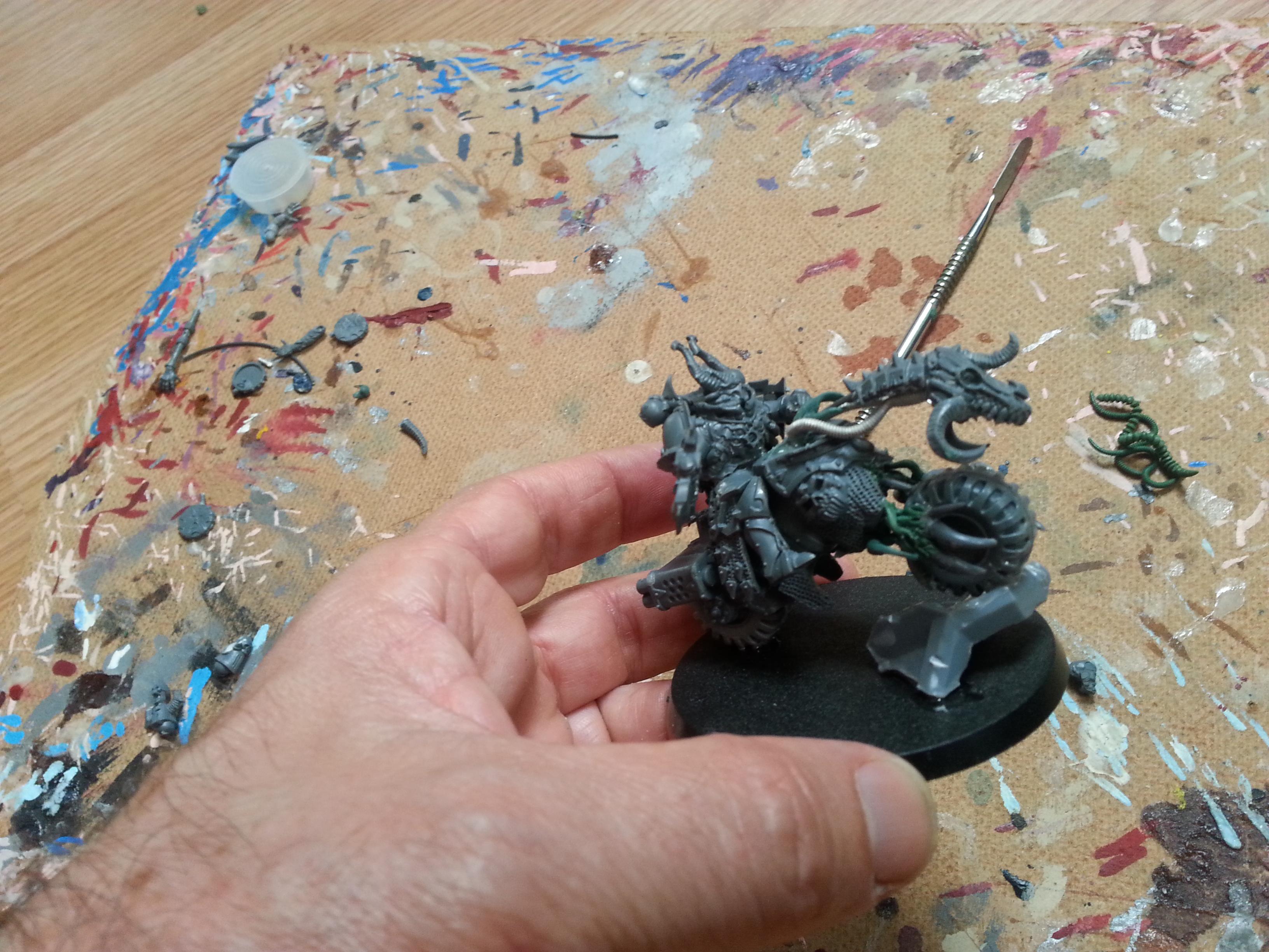 Axe Of Khorne, Chaos, Chaos Bikers, Chaos Lord, Chaos Space Marines, Conversion, Khorne, Knights