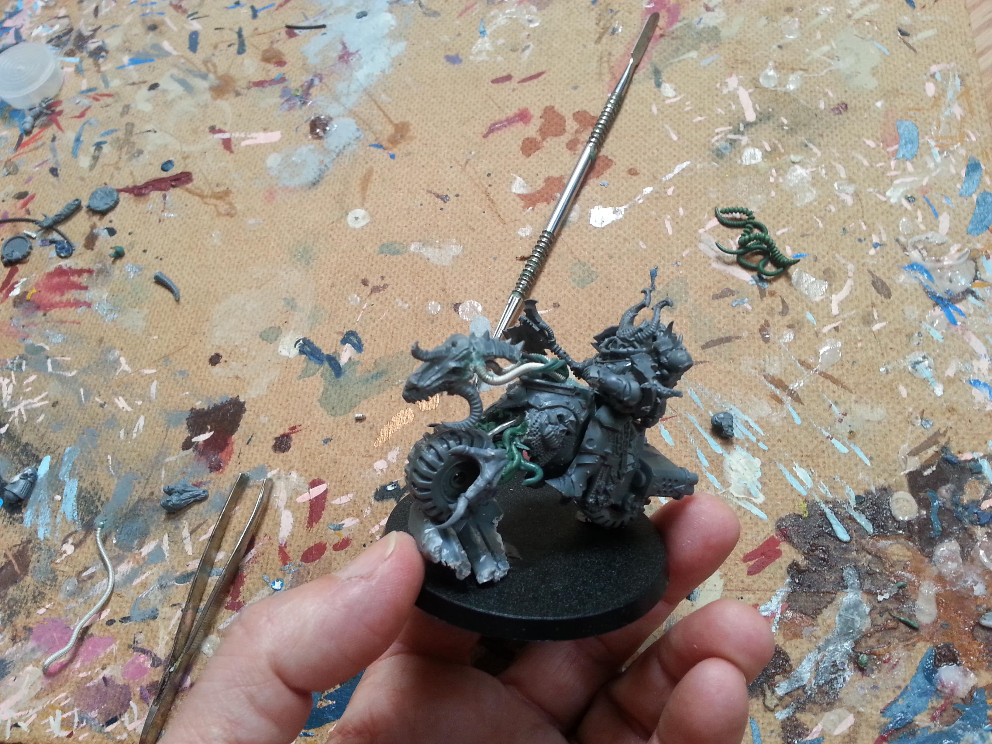 Axe Of Khorne, Chaos, Chaos Bikers, Chaos Lord, Chaos Space Marines, Conversion, Khorne, Knights