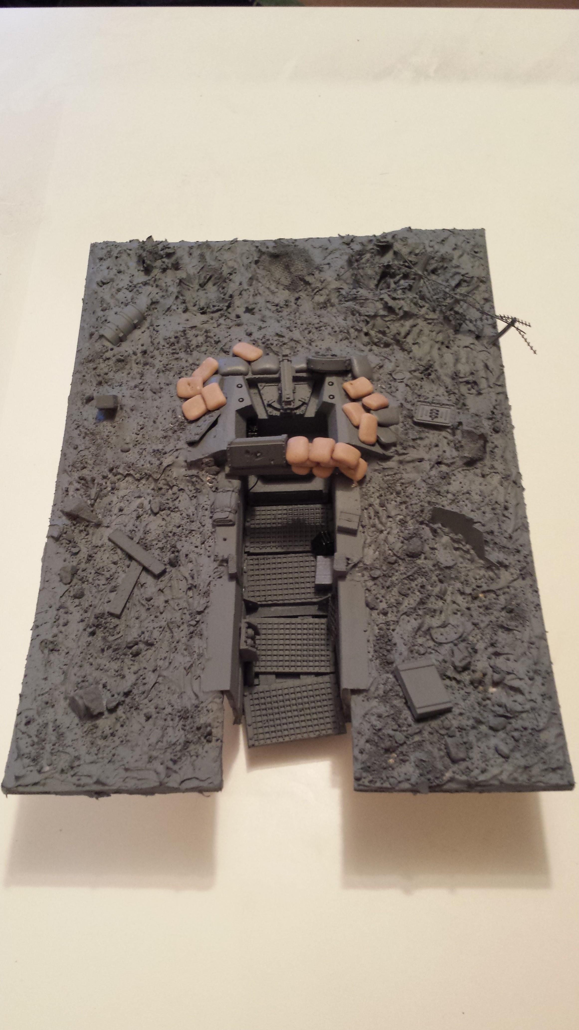 Damage, Fortified, Heavy Bolter, Imperial Guard, Mud, Terrain, Trench, Vraks