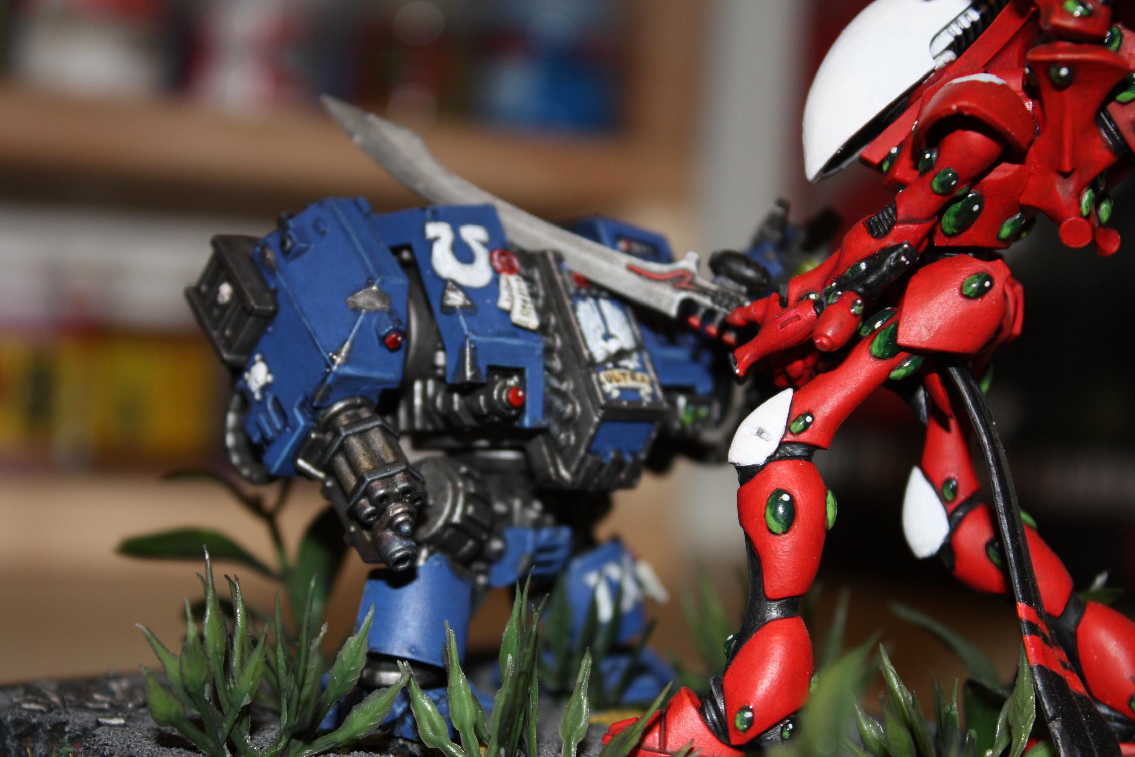 Dreadnought, Eldar, Saim-hann, Space Marines, Ultramarines, Warhammer 40,000, Warhammer Fantasy, Wraithlord