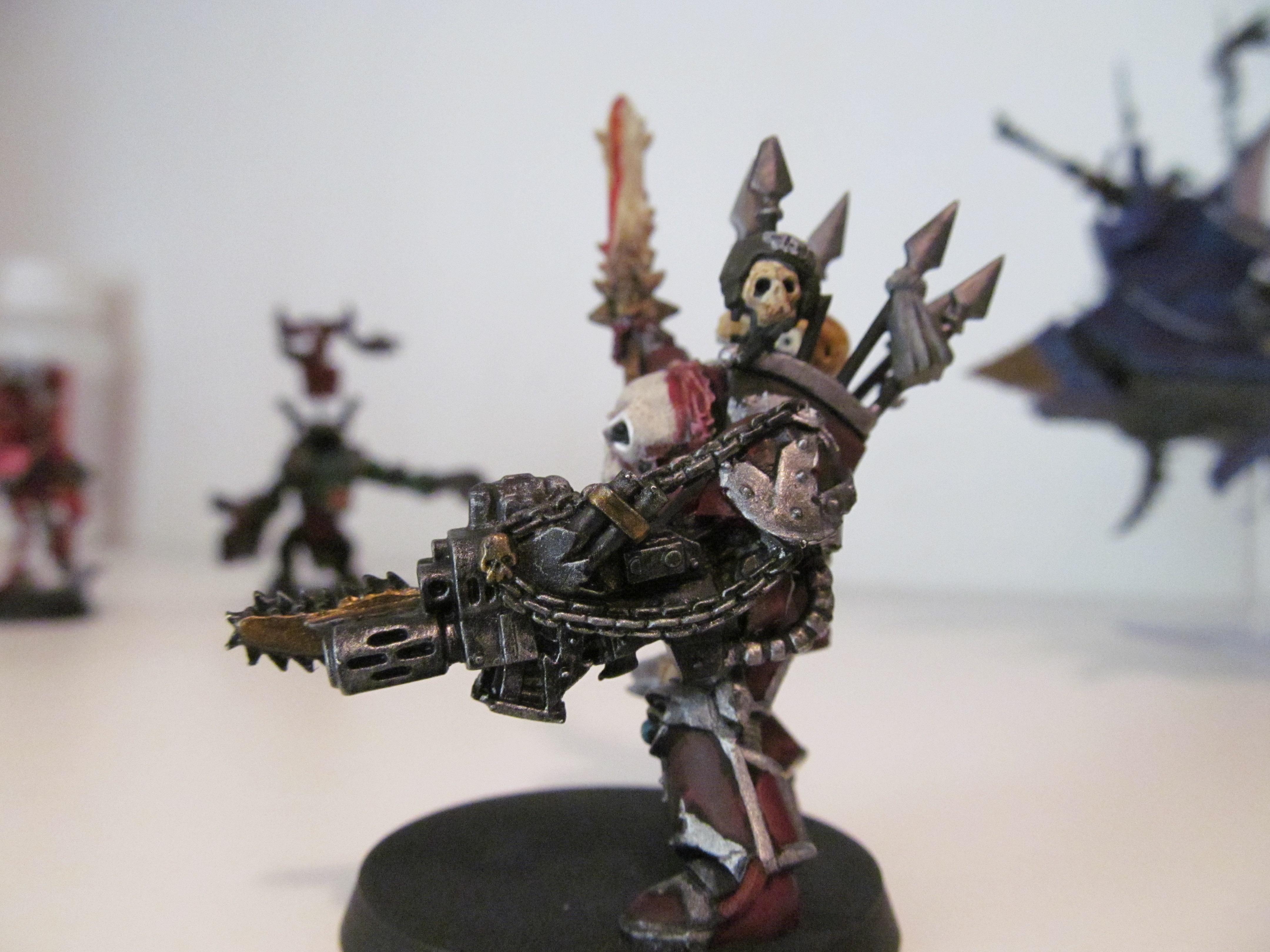 (BONUS) Chaos Terminator Champion complete (WIP /w base) with gun view and neck