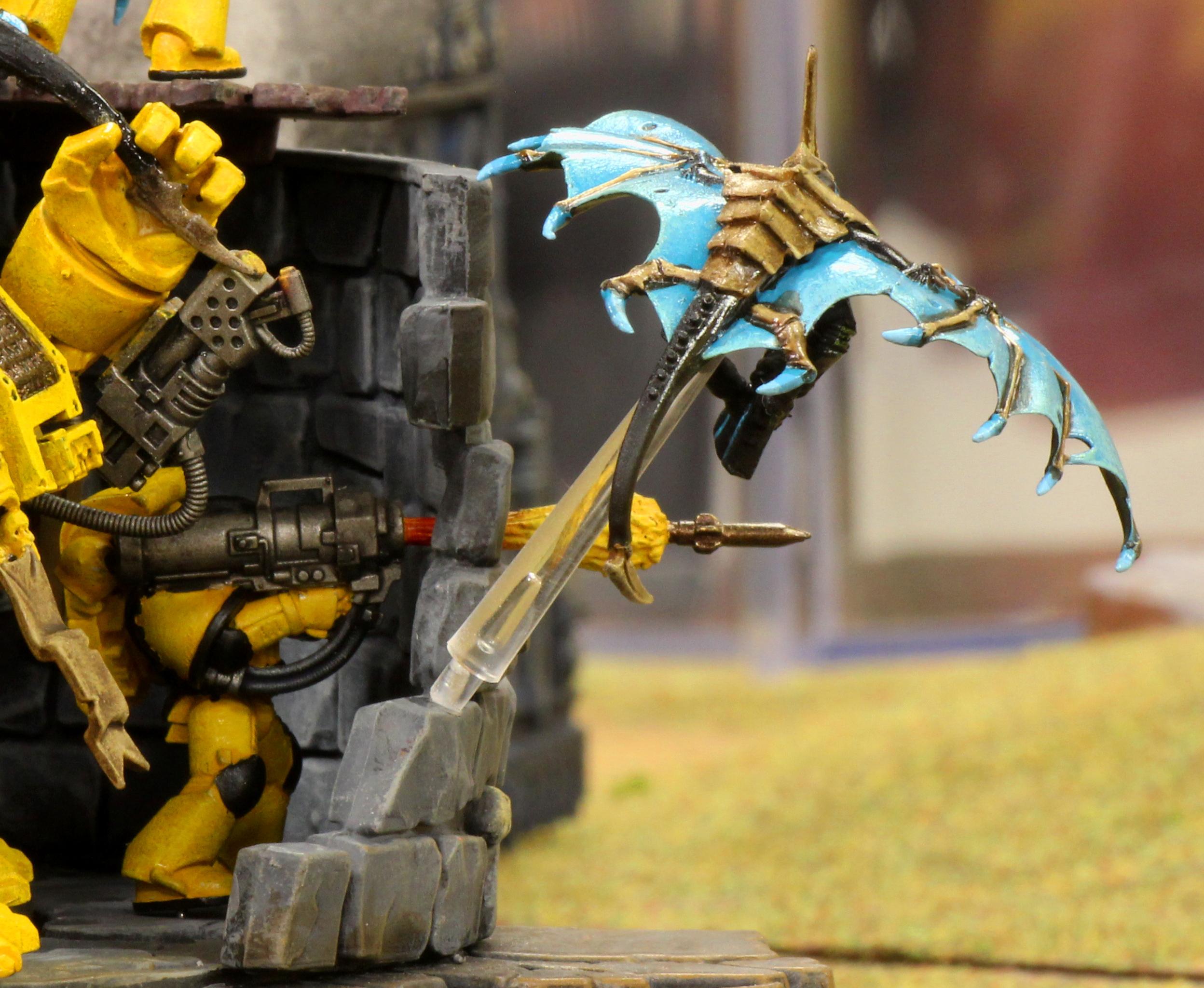 Battle, Dio, Diorama, Gargoyles, Harpy, Space Marines, Tac Squad, Tactical Squad, Tyranids, Warhammer 40,000