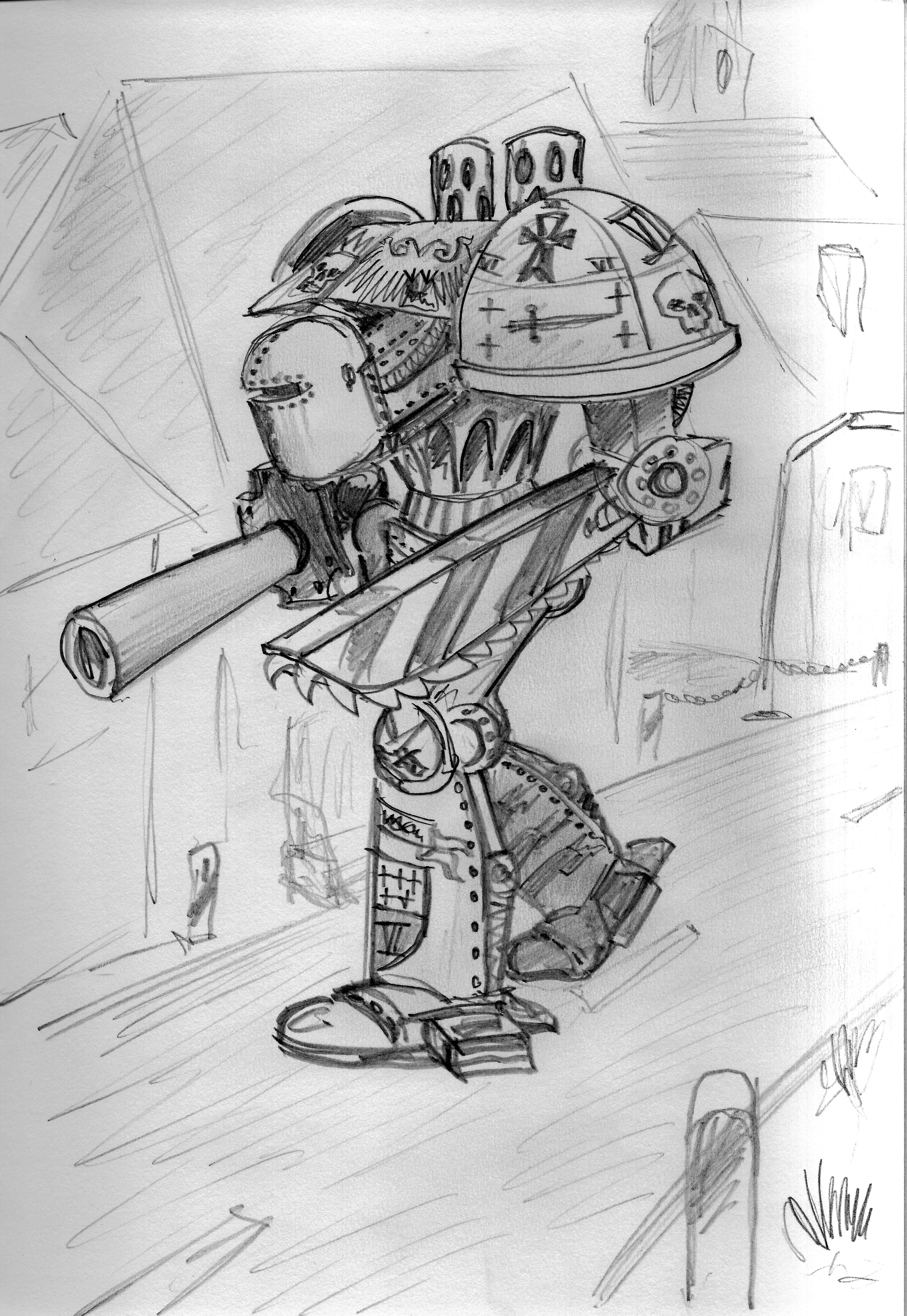 Artwork, Drawing, Knights, Old, School, Style, Titan