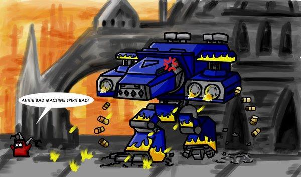 Artwork, Humor, Titan, Warhound