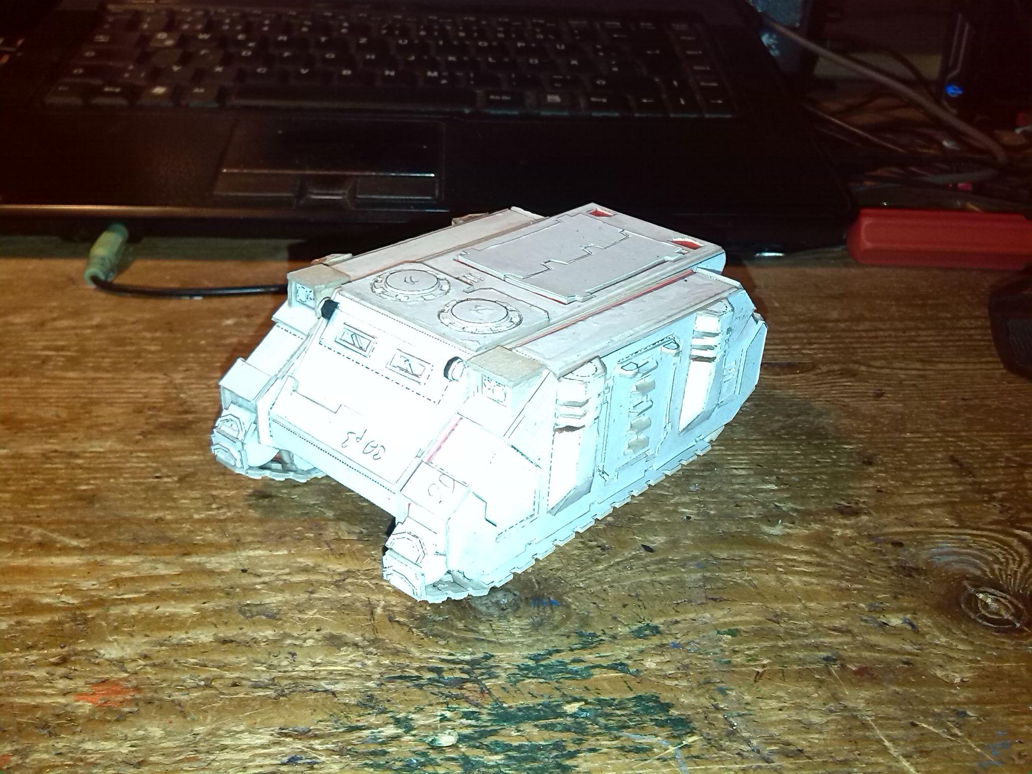 Papercraft, Rhino, Scratch Build, Scratshbuild, Space Marines