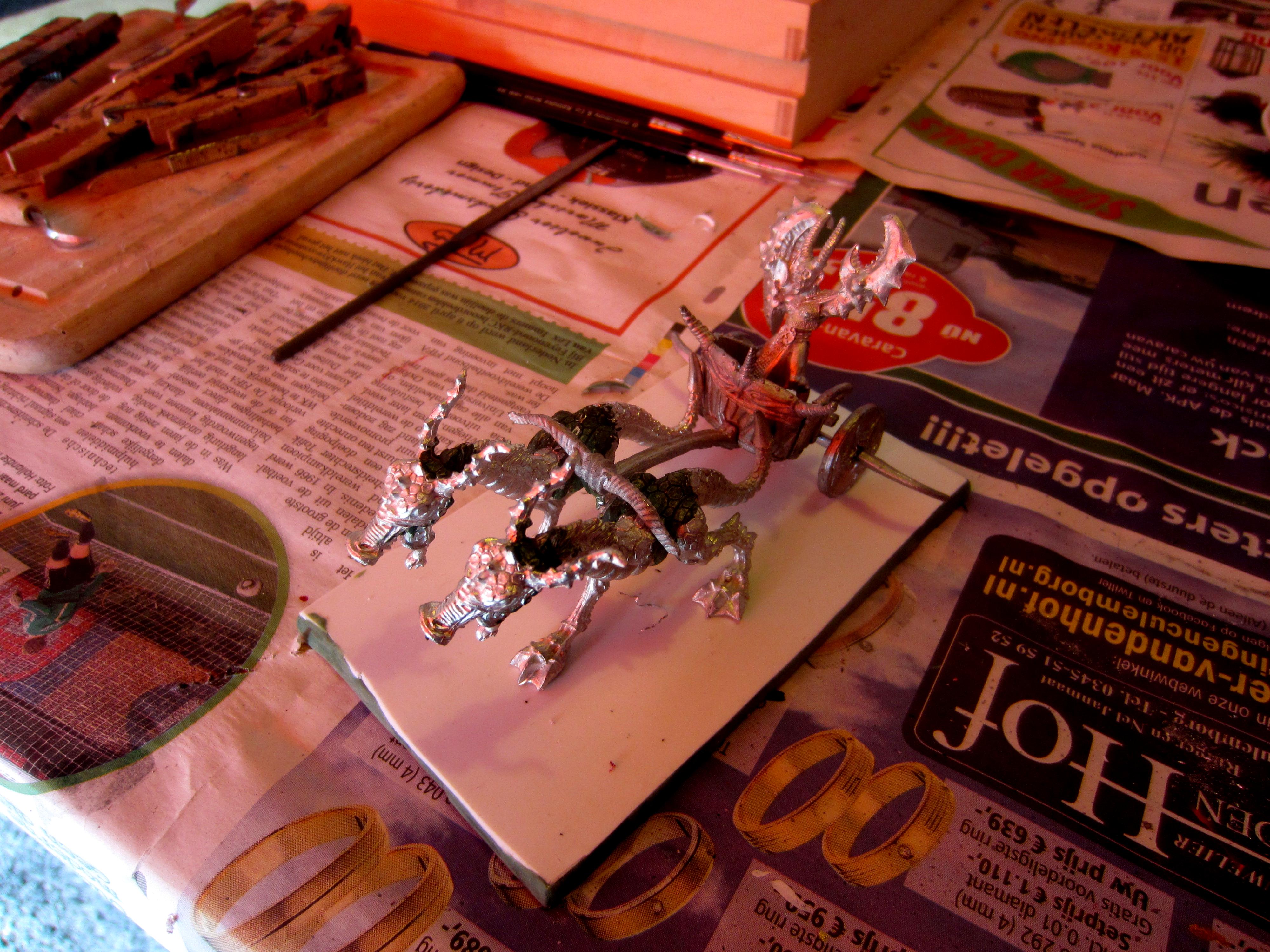 Champion, Chaos, Chariot, Daemonettes, Daemons, Realm Of Chaos, Slaanesh, Steed Of Slaanesh, Work In Progress