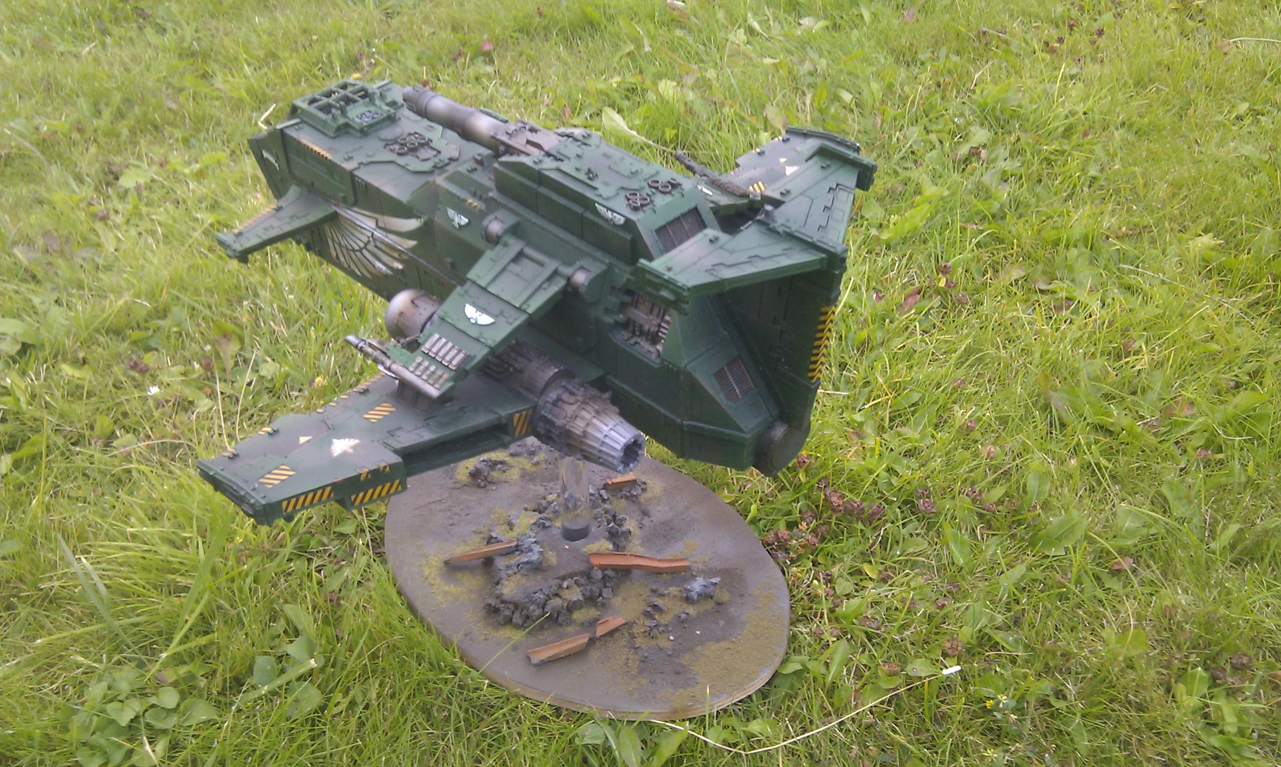 Dark Angels, Forge World, Gunship, Thunderhawk, Warhammer 40,000, Weathered