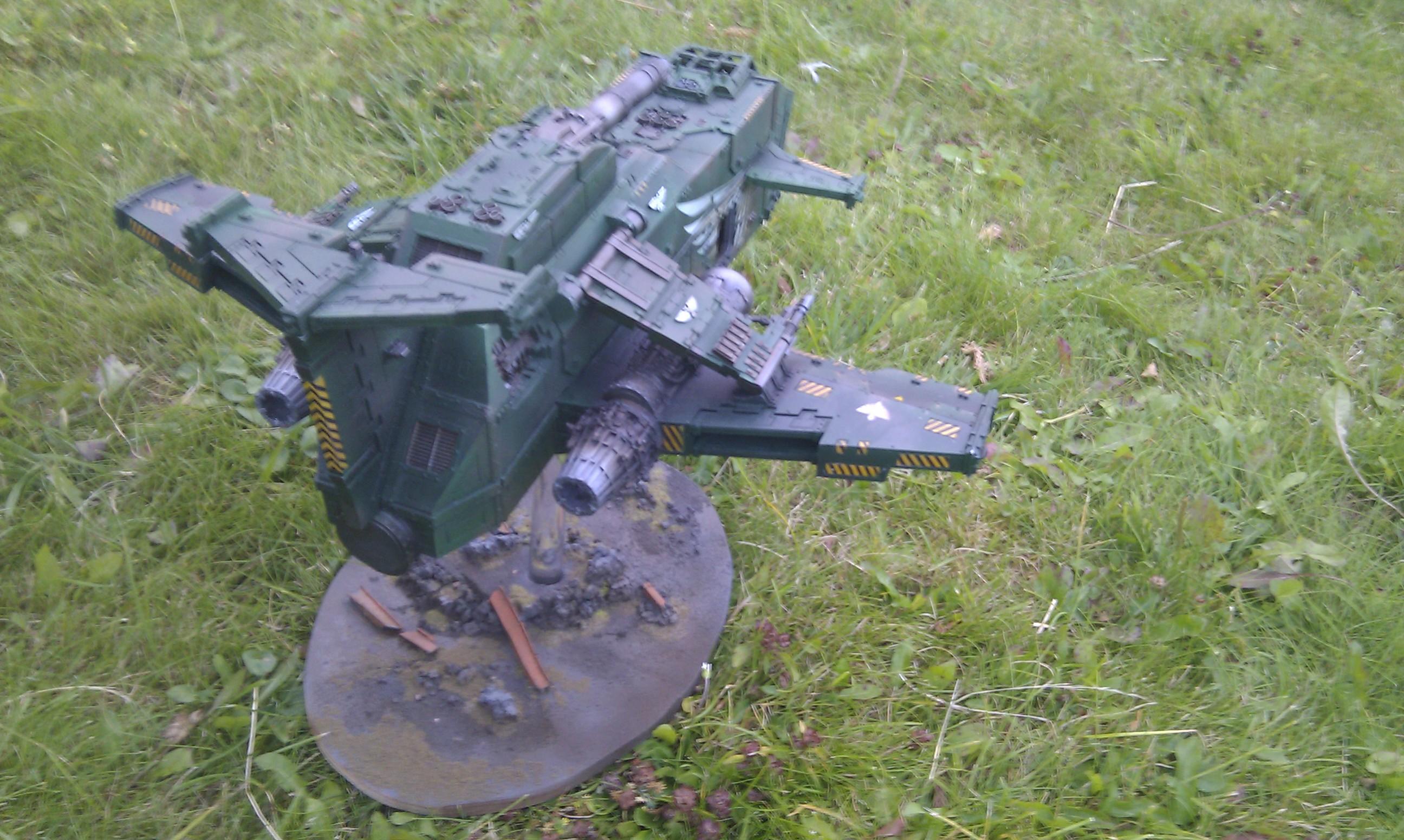 Dark Angels, Forge World, Gunship, Thunderhawk, Warhammer 40,000, Weathered