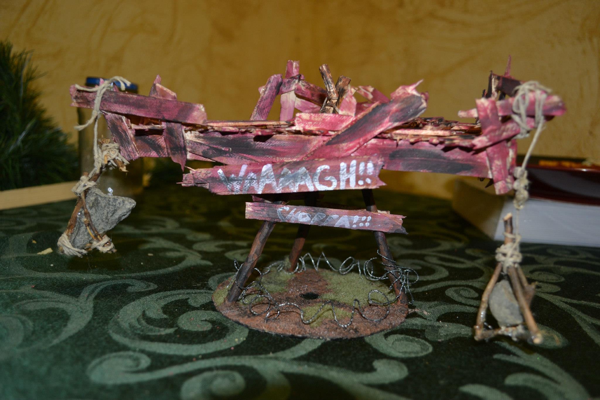 Barbed Wire, Buildings, Choppa, Grassland, Orks, Terrain, Waagh, Watchtower, Wooden