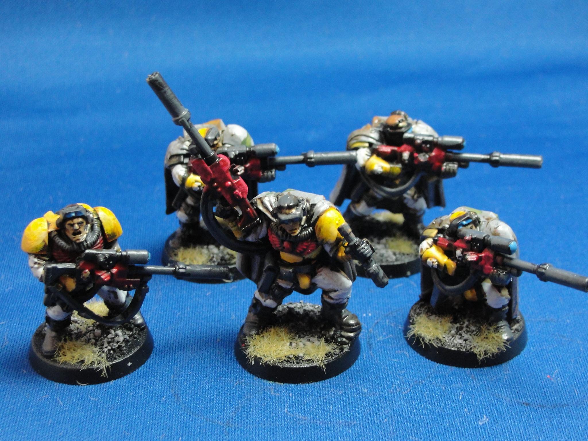 Warhammer 40k, Space Marines, Imperial Fists, Space Marine Scouts, Snipers