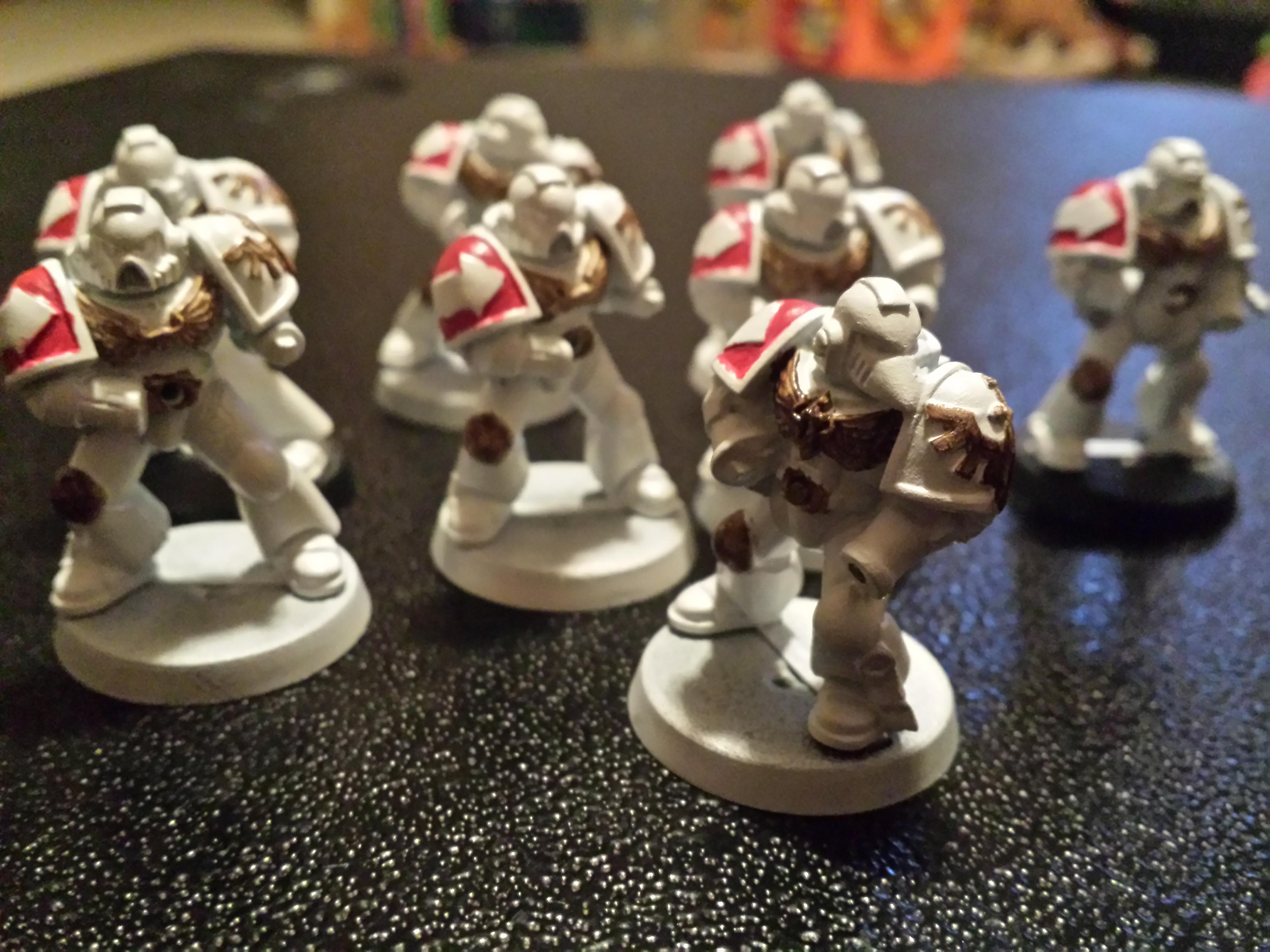 You can see the in-between step in the previous post. Here they are with their golden bits getting their brown undercoat. 