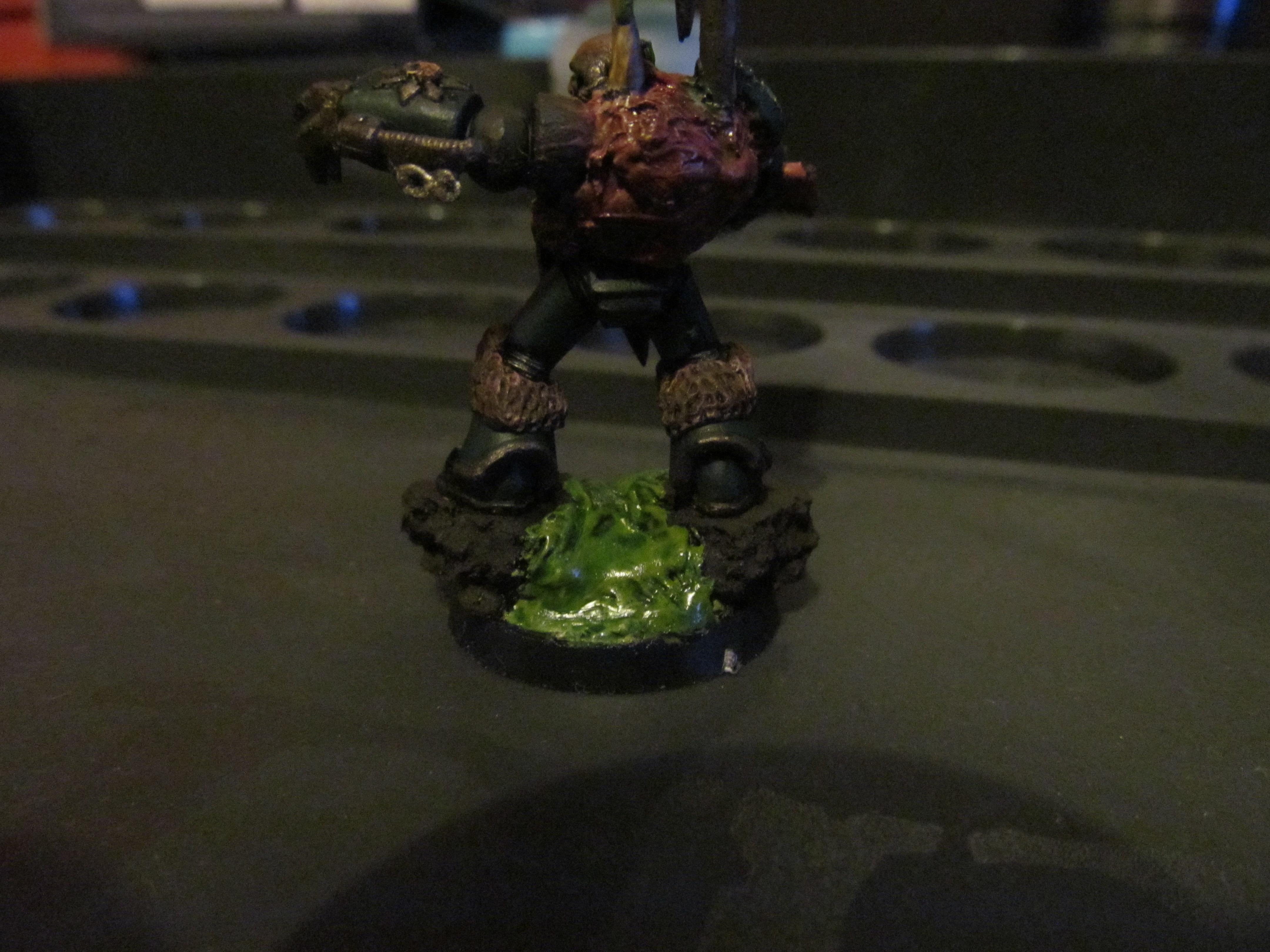 Nurgle Lord (Rotter Boxer) Complete &amp; Complete Base back view