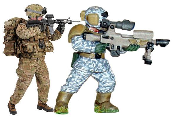 Cadians, Imperial Guard, Modern, Scale
