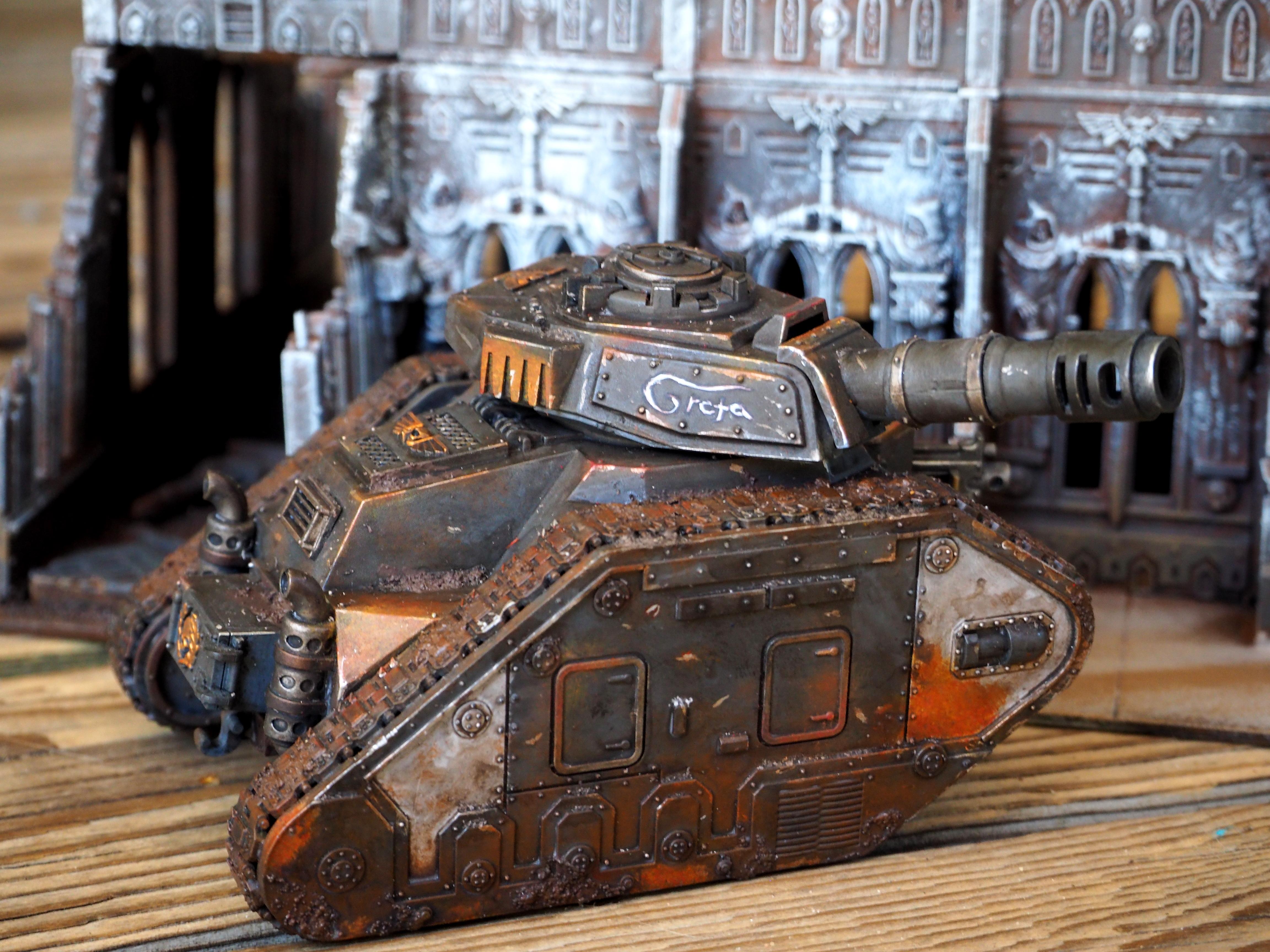Astra Militarum, Death, Death Korps of Krieg, Imperial Guard, Korps, Leman, Russ, Rusty, Tank, Weathered