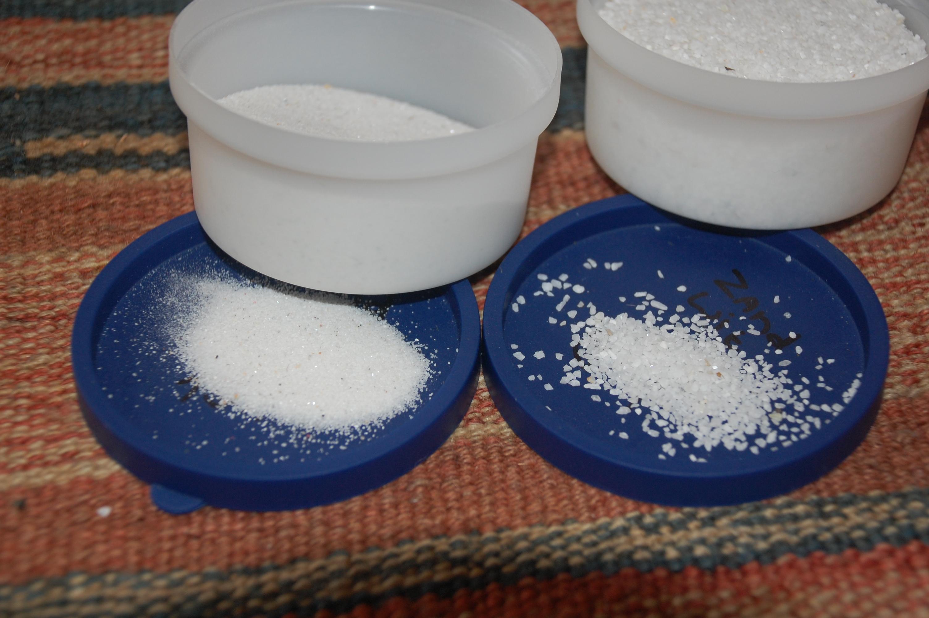 Used two types of sand medium and fine 
