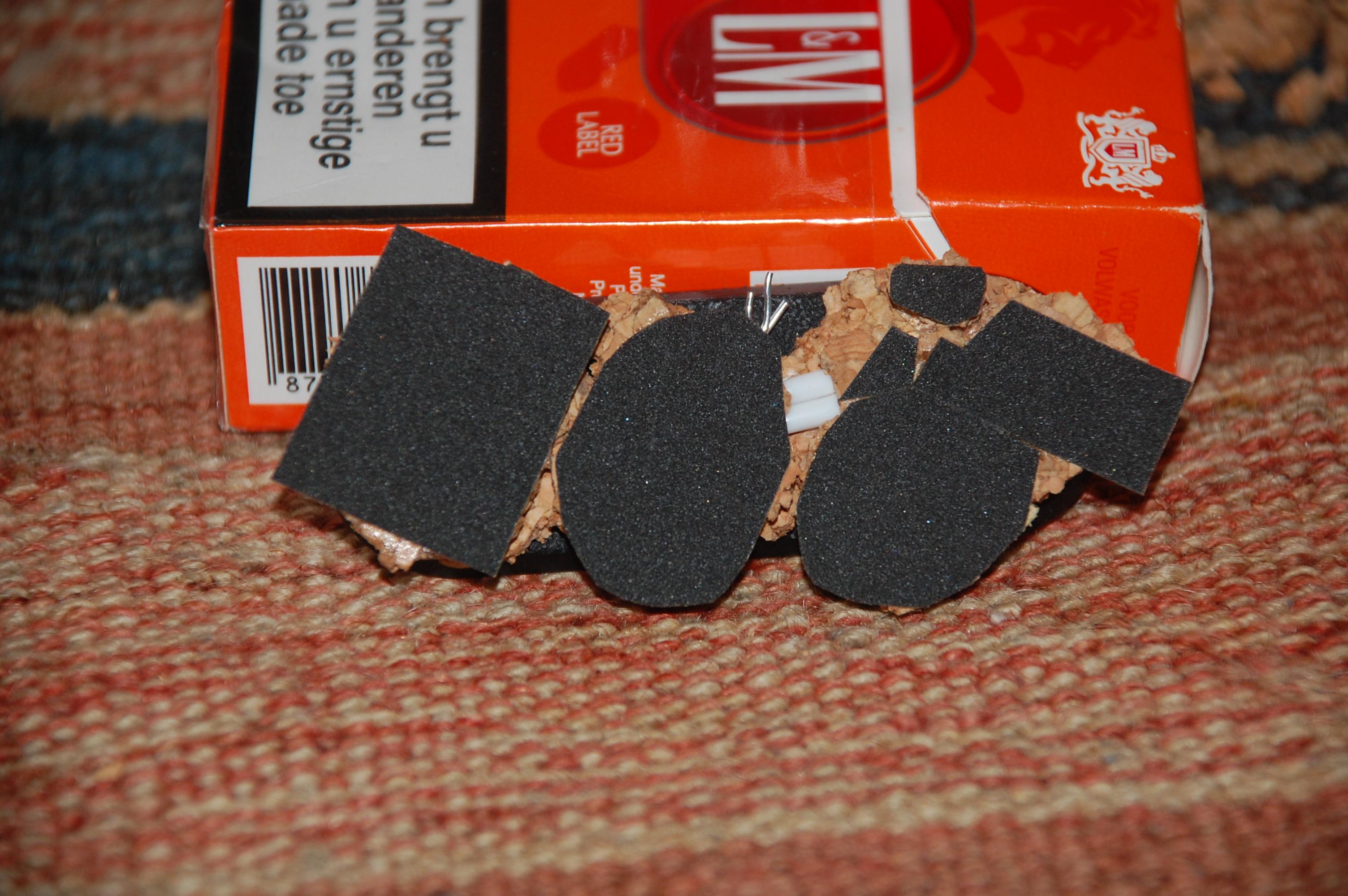 Sandingpaper used to recreate asfalt effect