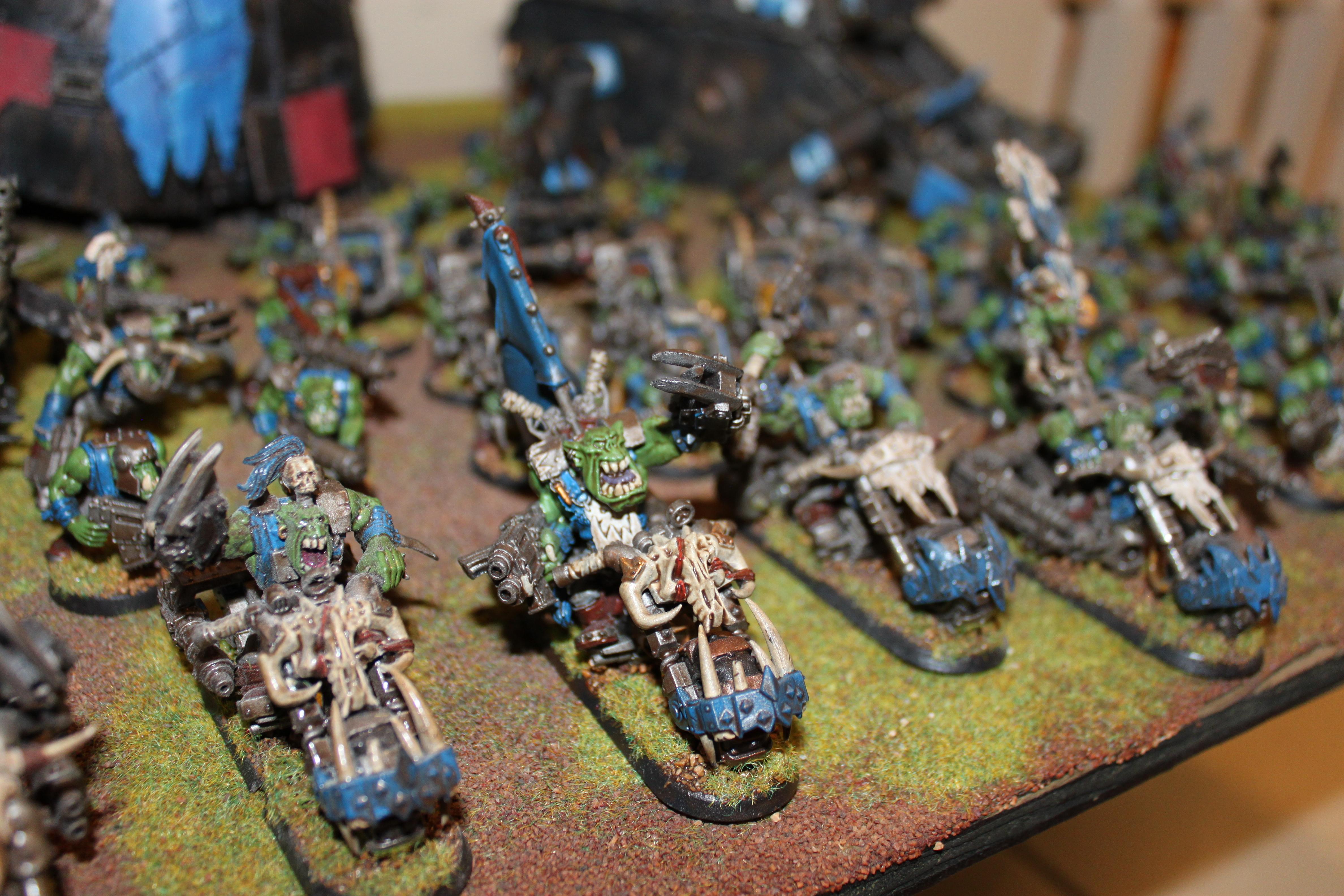 Battlewagons, Big Guns, Big Mek. Warboss, Bike, Boy, Dakkajet, Ghazghulll, Kannons, Lobbas, Lootas, Nob, Orks, Shootas, Slugga, Stompa, Trukk