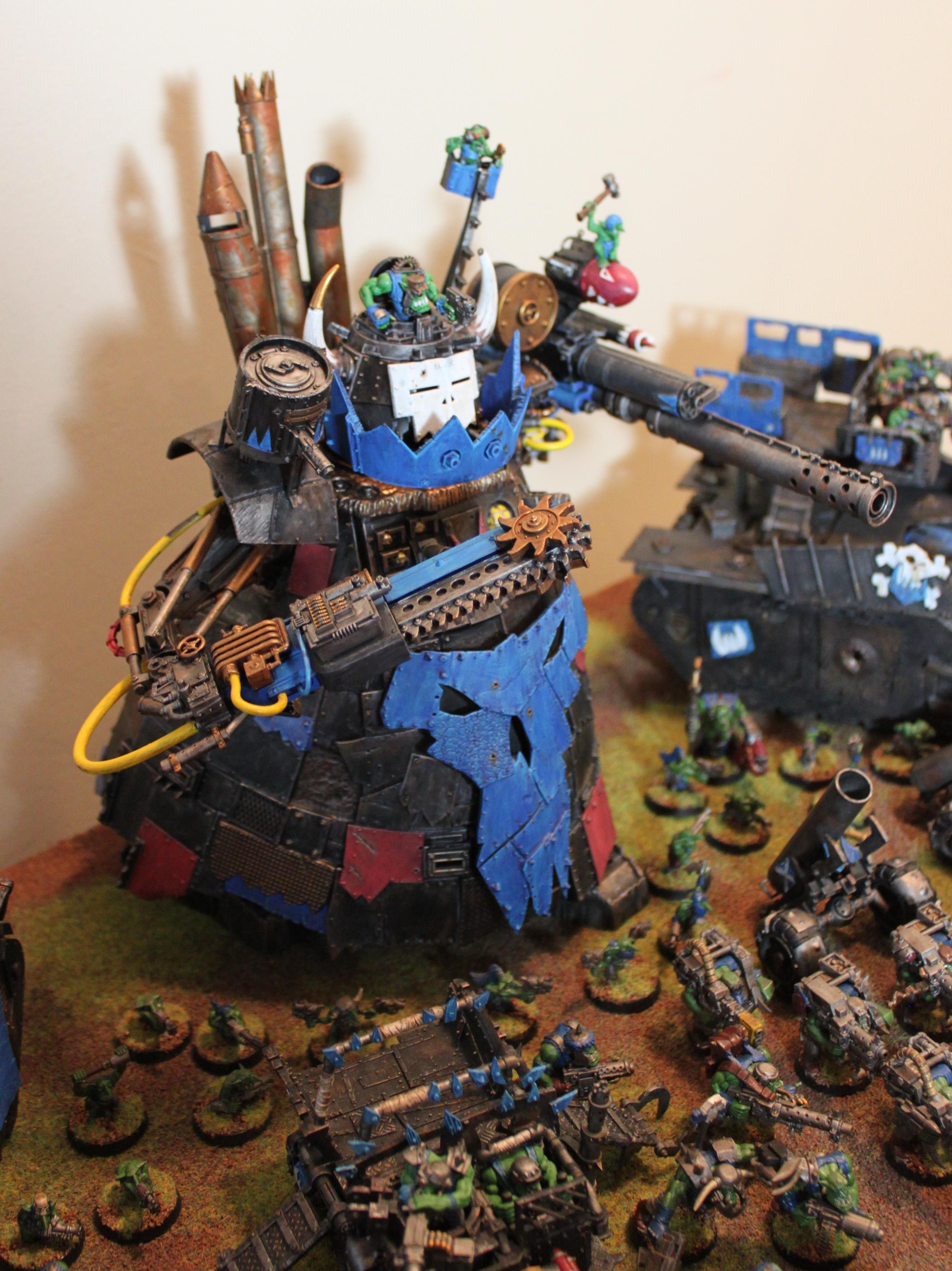 Battlewagons, Big Guns, Big Mek. Warboss, Bike, Boy, Dakkajet, Ghazghulll, Kannons, Lobbas, Lootas, Nob, Orks, Shootas, Slugga, Stompa, Trukk