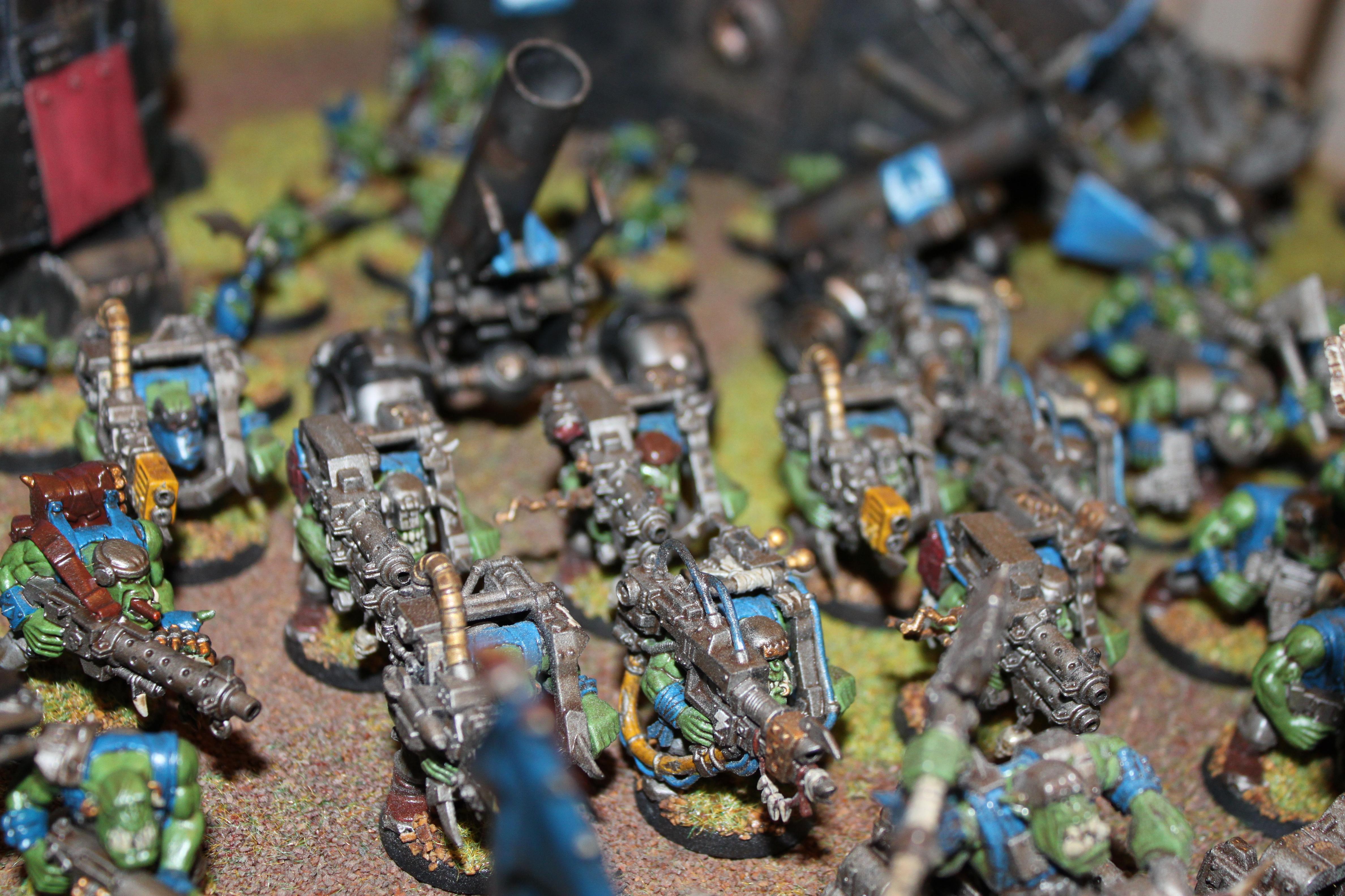 Battlewagons, Big Guns, Big Mek. Warboss, Bike, Boy, Dakkajet, Ghazghulll, Kannons, Lobbas, Lootas, Nob, Orks, Shootas, Slugga, Stompa, Trukk