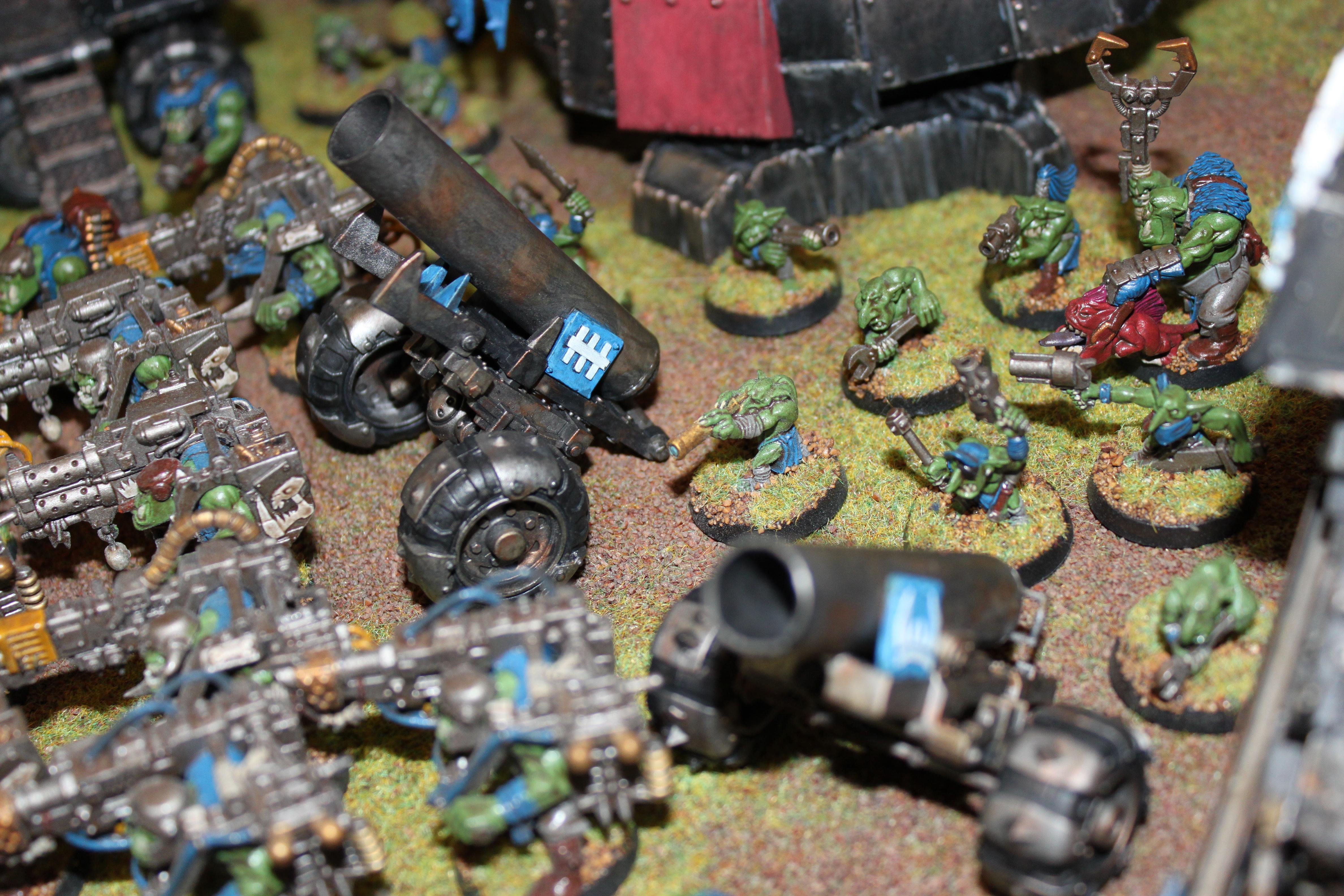 Battlewagons, Big Guns, Big Mek. Warboss, Bike, Boy, Dakkajet, Ghazghulll, Kannons, Lobbas, Lootas, Nob, Orks, Shootas, Slugga, Stompa, Trukk