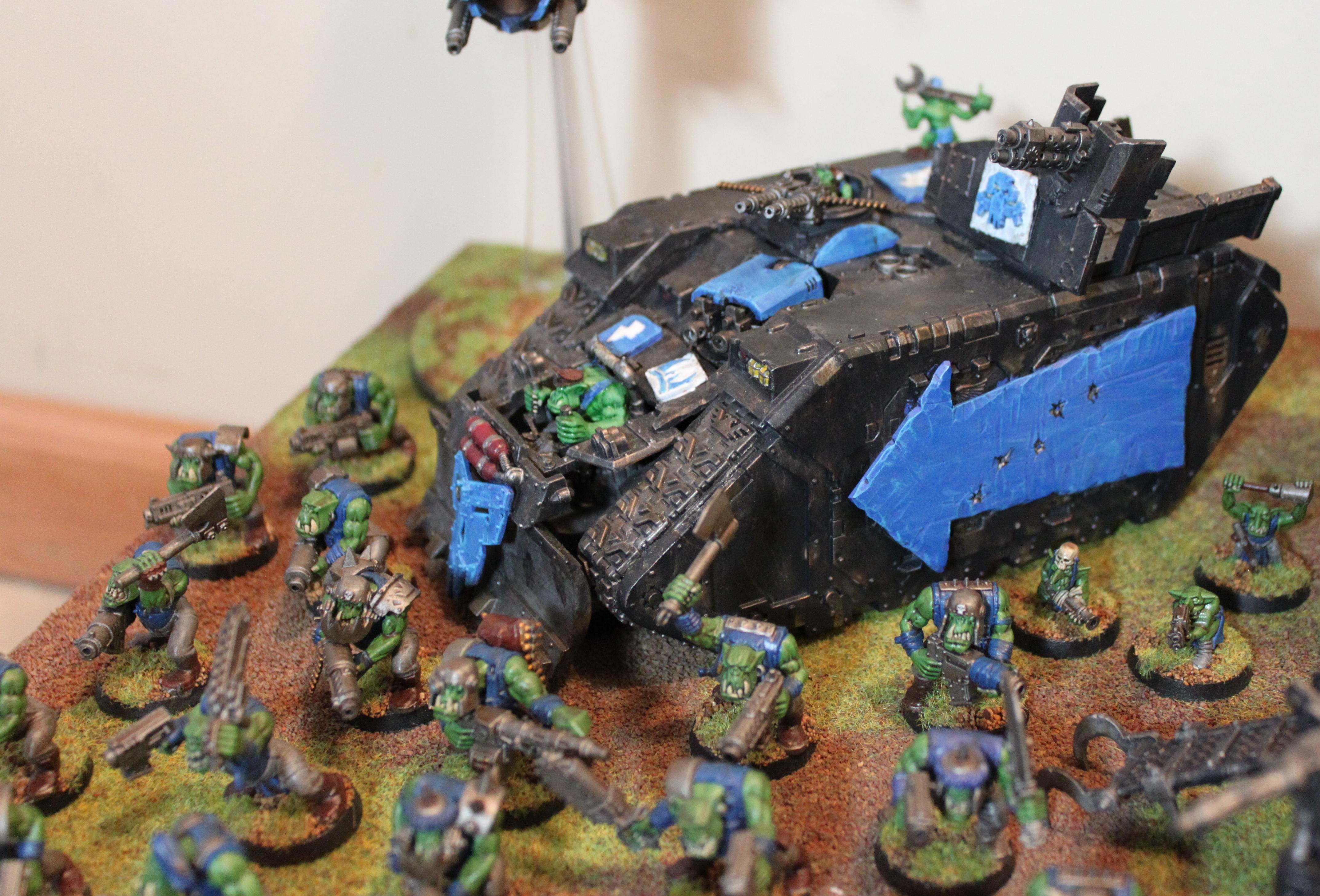 Battlewagons, Big Guns, Big Mek. Warboss, Bike, Boy, Dakkajet, Ghazghulll, Kannons, Lobbas, Lootas, Nob, Orks, Shootas, Slugga, Stompa, Trukk