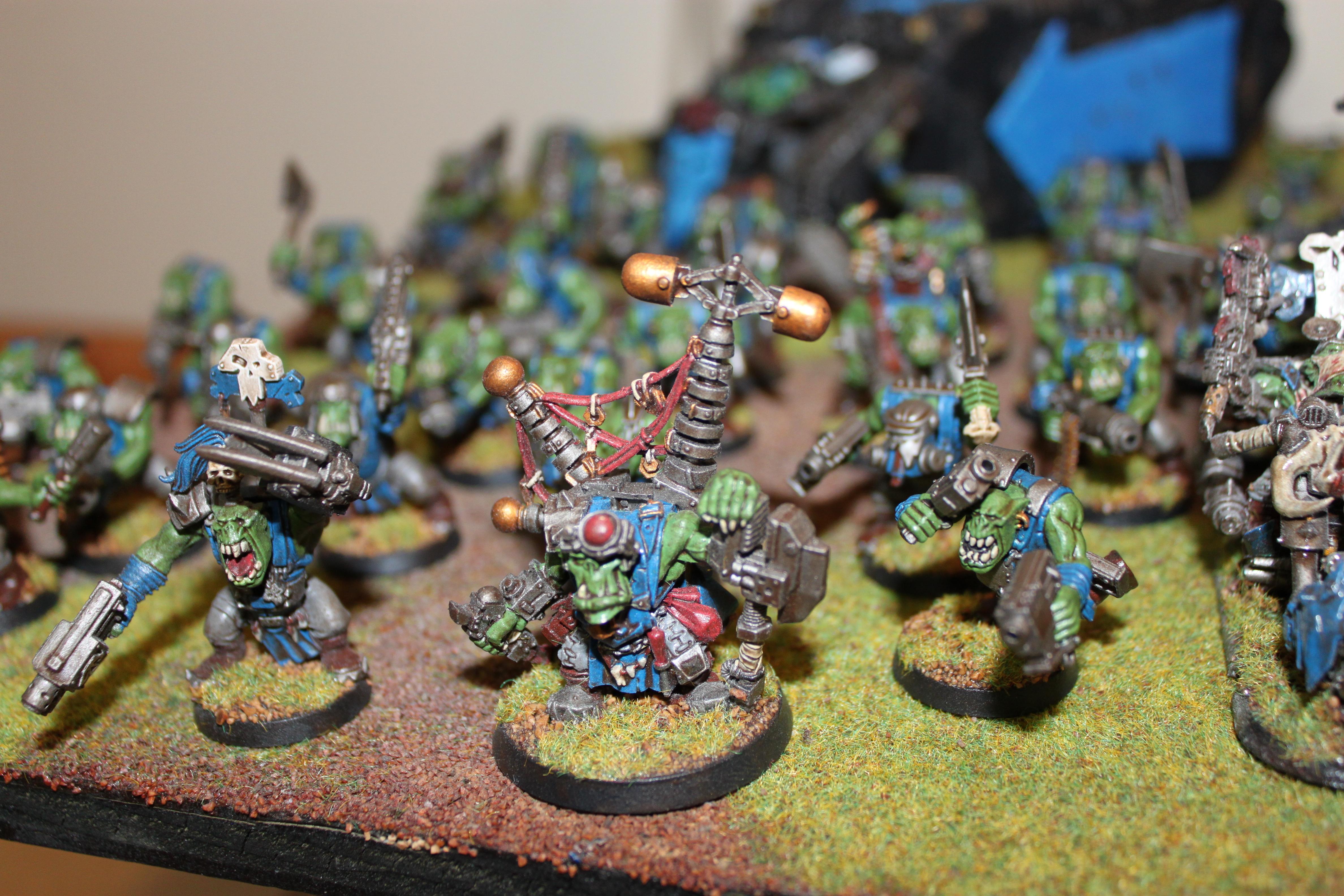 Battlewagons, Big Guns, Big Mek. Warboss, Bike, Boy, Dakkajet, Ghazghulll, Kannons, Lobbas, Lootas, Nob, Orks, Shootas, Slugga, Stompa, Trukk