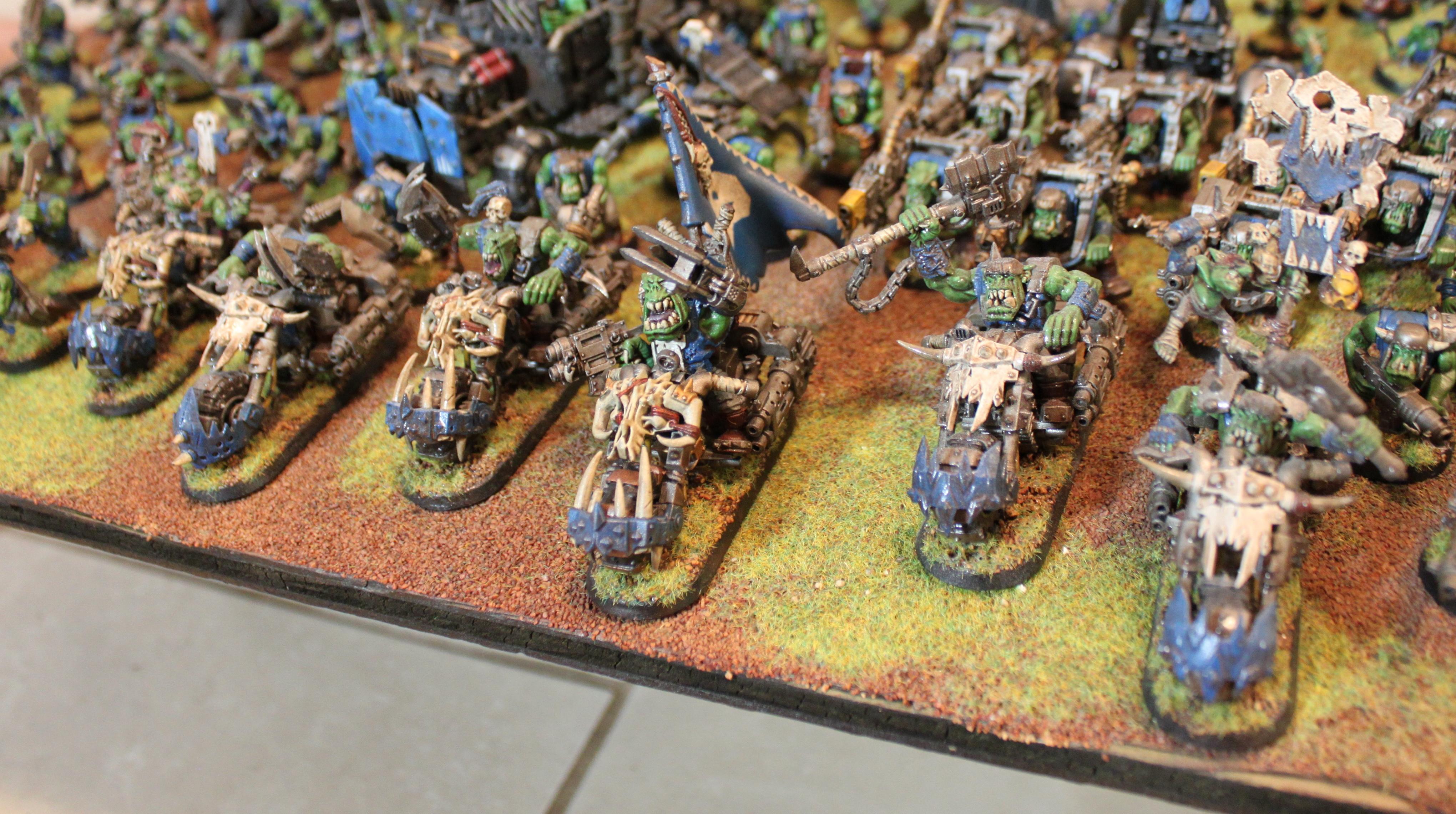 Battlewagons, Big Guns, Big Mek. Warboss, Bike, Boy, Dakkajet, Ghazghulll, Kannons, Lobbas, Lootas, Nob, Orks, Shootas, Slugga, Stompa, Trukk