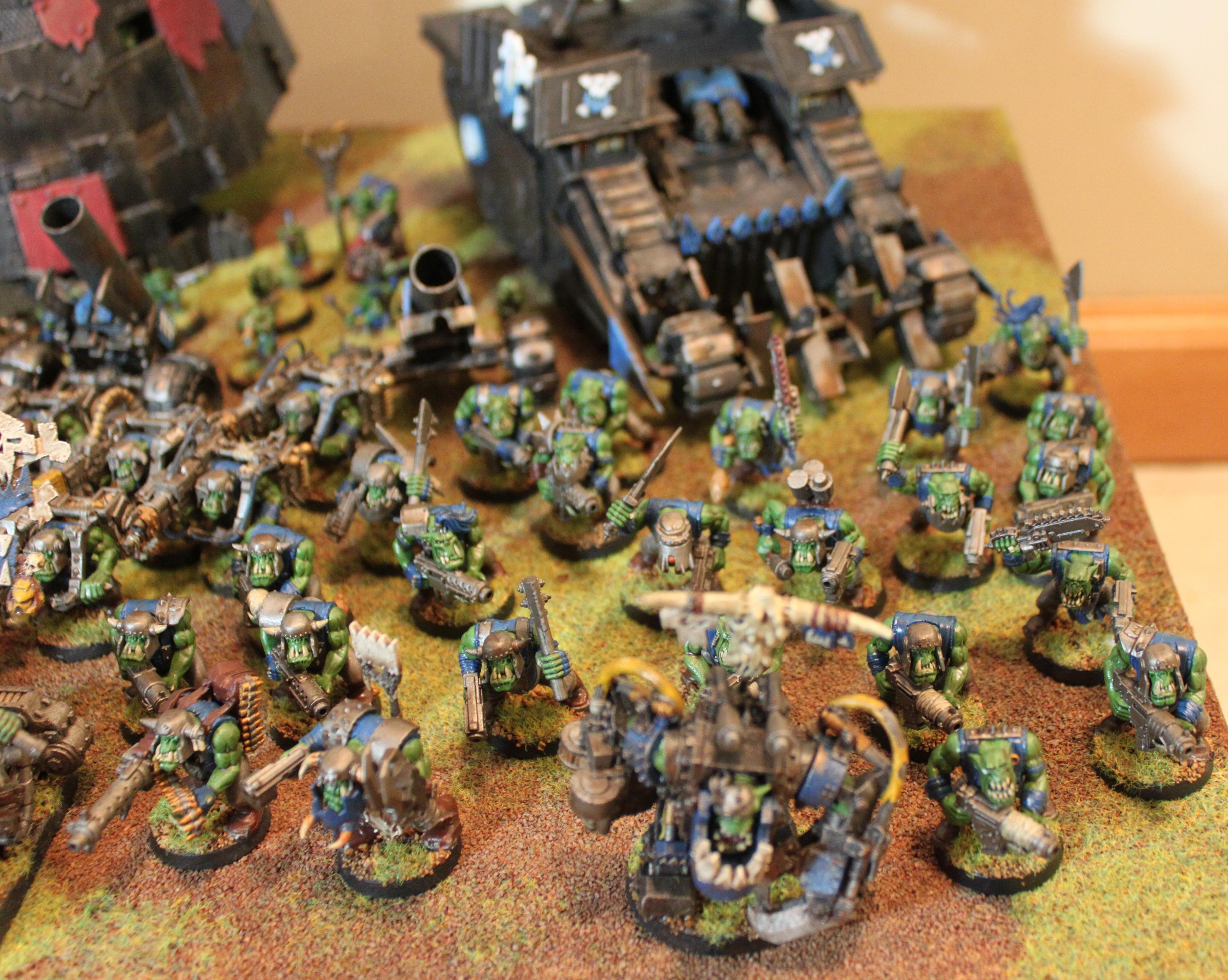 Battlewagons, Big Guns, Big Mek. Warboss, Bike, Boy, Dakkajet, Ghazghulll, Kannons, Lobbas, Lootas, Nob, Orks, Shootas, Slugga, Stompa, Trukk