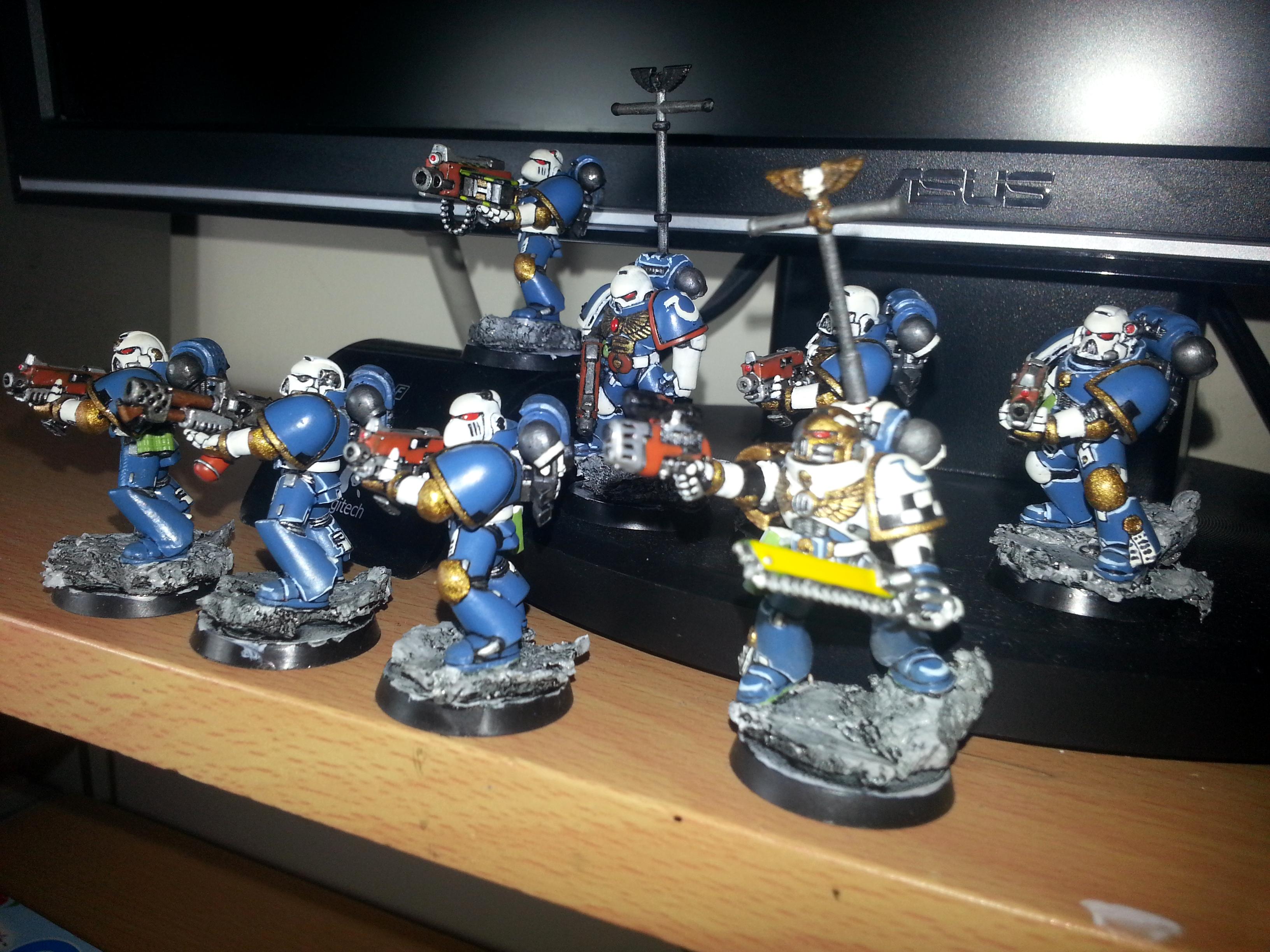 Elite, Emperor, Flamer, Heavy Bolter, Space Marines, Troops, Ultramarines, Veteran, Warhammer 40,000, Work In Progress