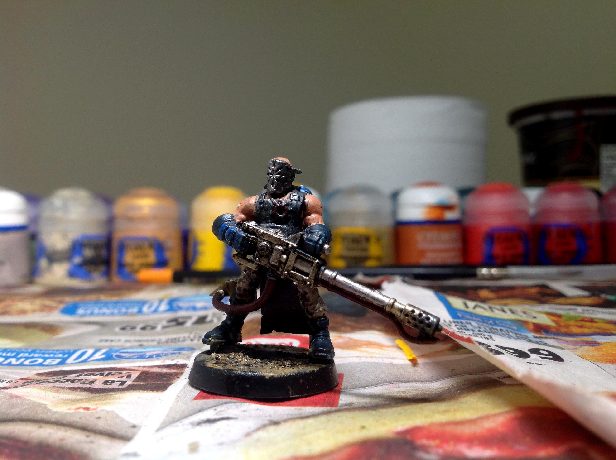 Chaos, Cult, Flamer, Cultist with Flamer