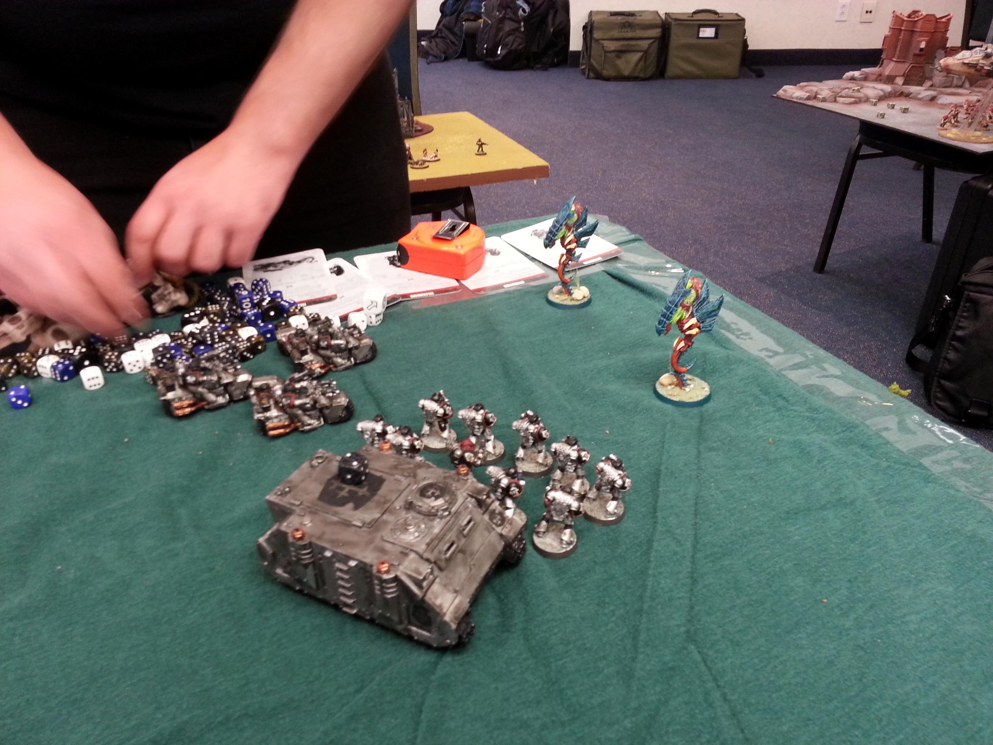 Turn 2b SM: Tac Marines disembark