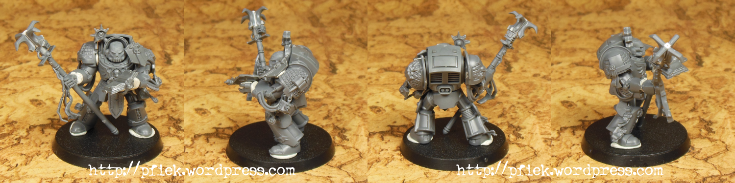 Chaplain, Conversion, Space Marines, Spaces Wolves, Terminator Armor, Warhammer 40,000, Wolf Priest, Work In Progress