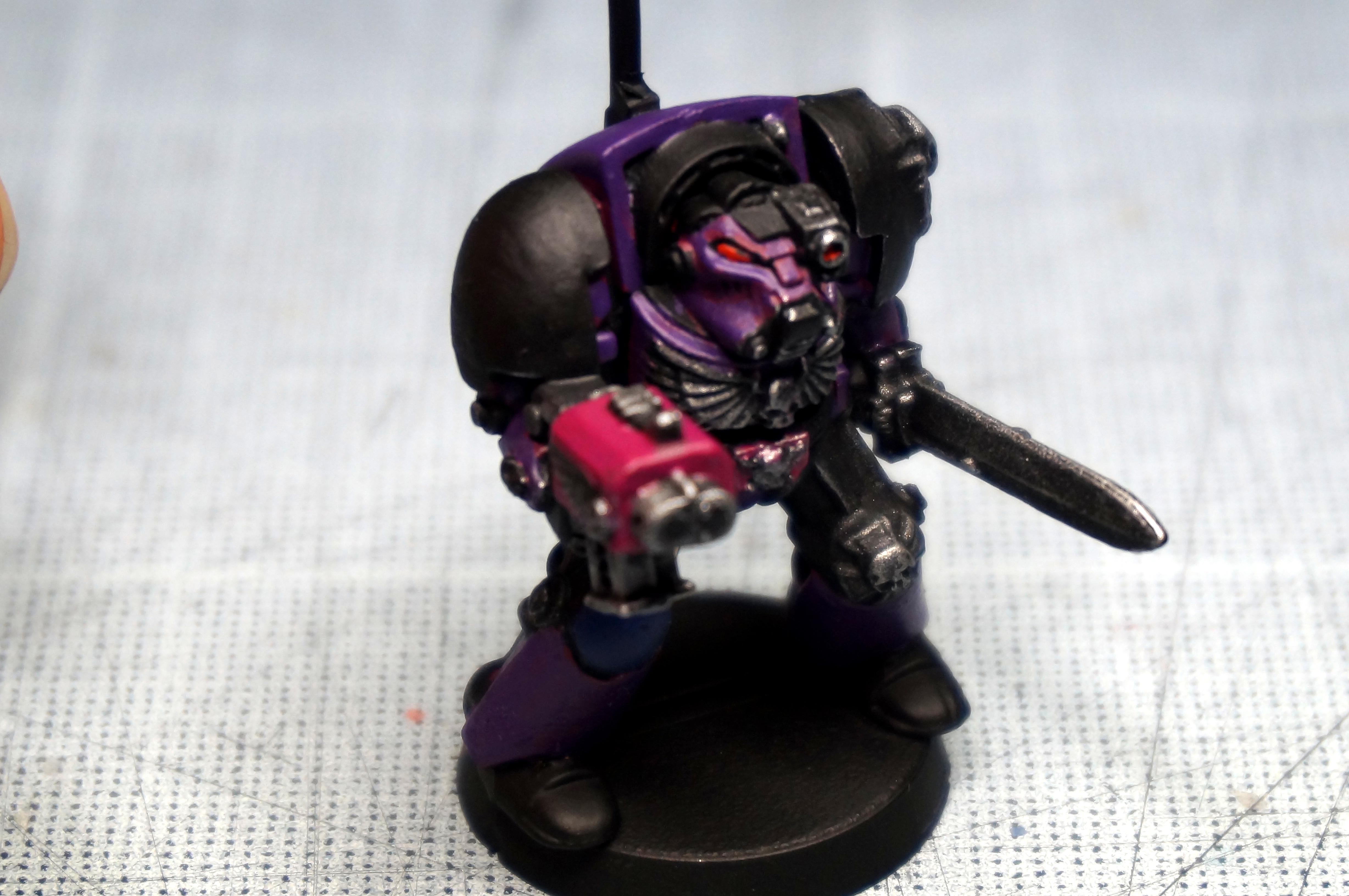 Captain, Death Ravens, Raven Guard, Space Marines, Terminator Armor