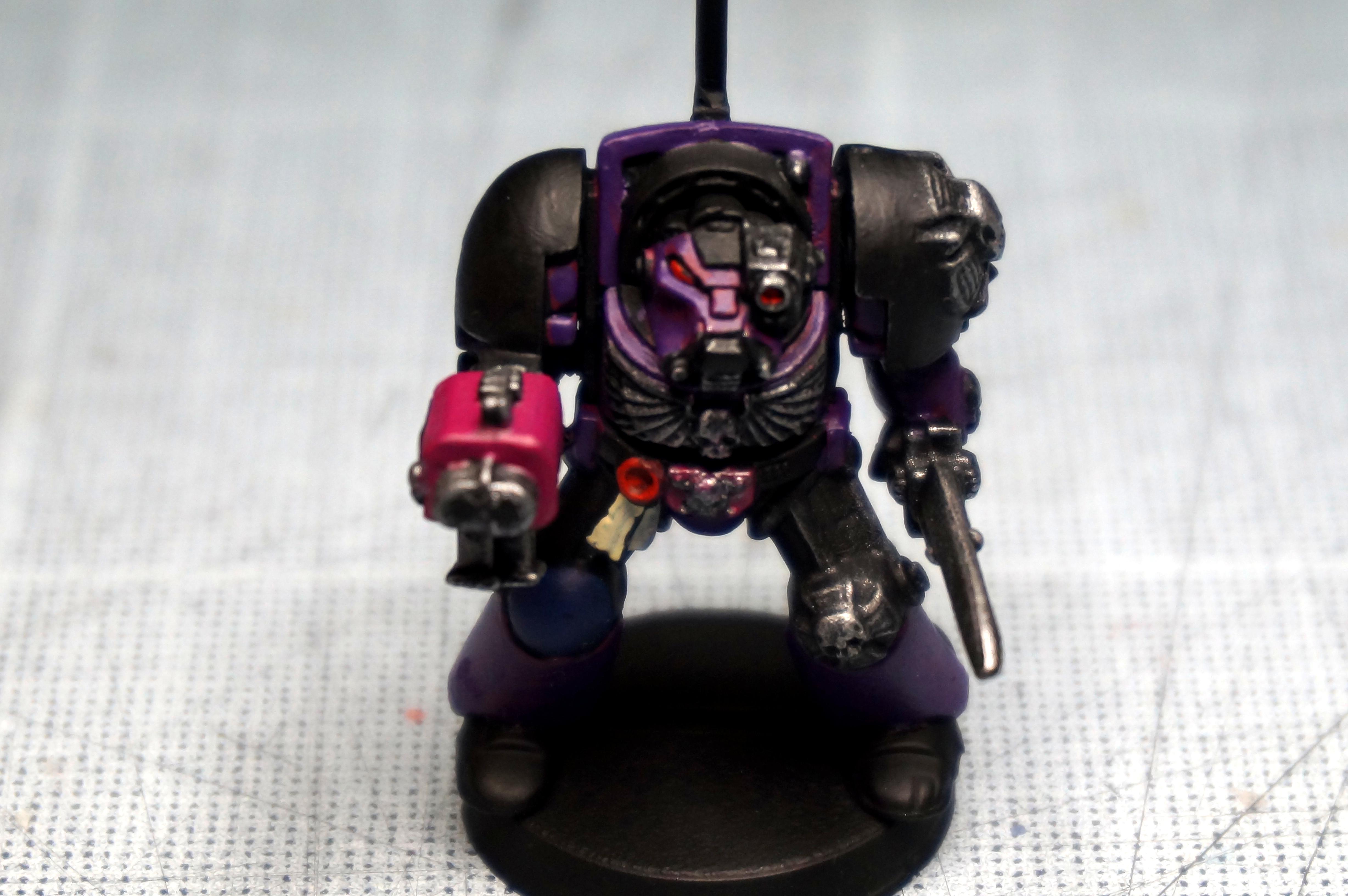 Captain, Death Ravens, Raven Guard, Space Marines, Terminator Armor
