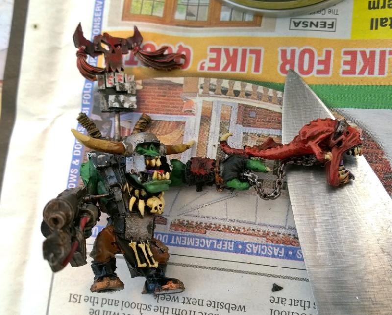 Orks, Squigs, Warboss, Warhammer 40,000 warboss with attack squig Gallery DakkaDakka