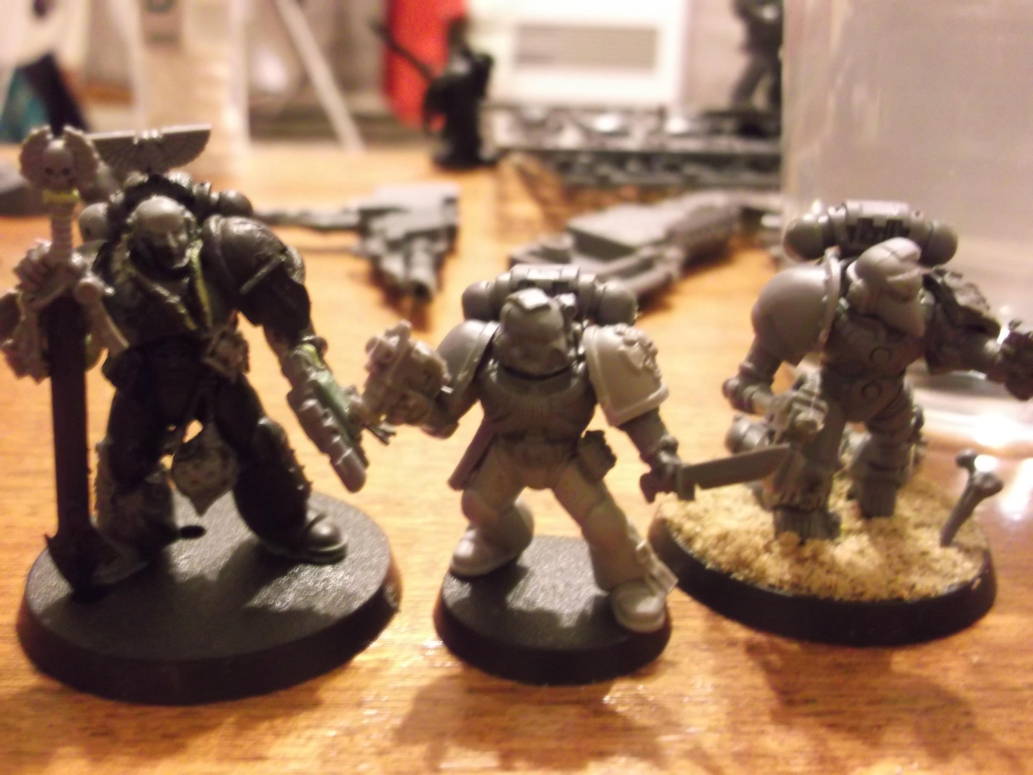 The middle one is my test model for the Mantis Warriors