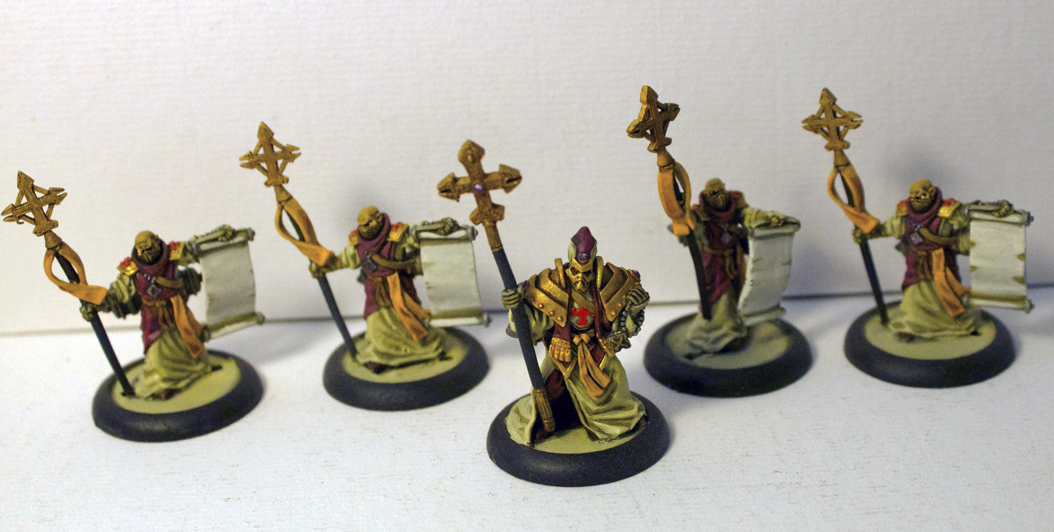 Armor, Commission, Fire, Gold, Protectorate Of Menoth, Robes, Tan, Warmachine, Weapon, White
