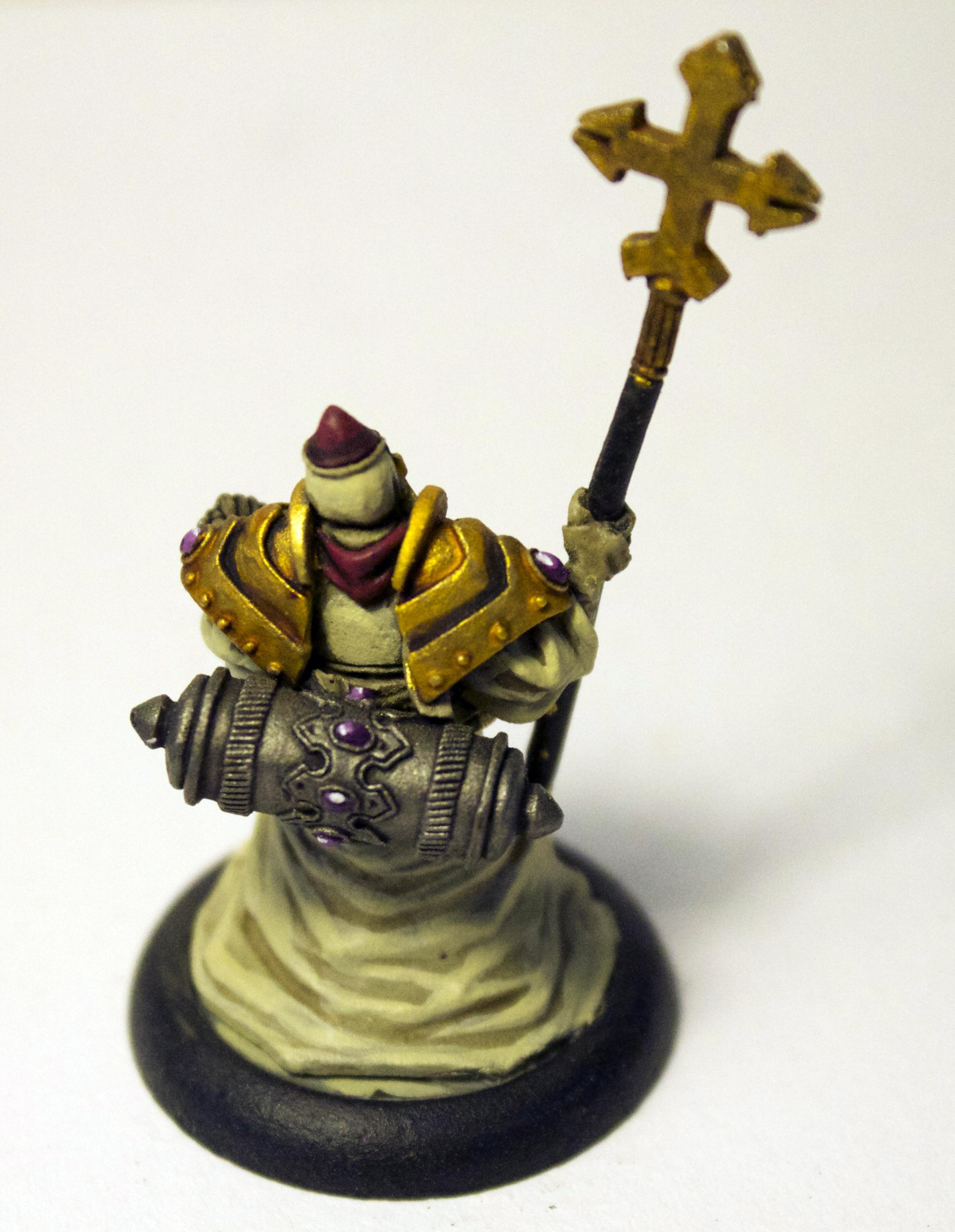 Armor, Commission, Fire, Gold, Protectorate Of Menoth, Robes, Tan, Warmachine, Weapon, White