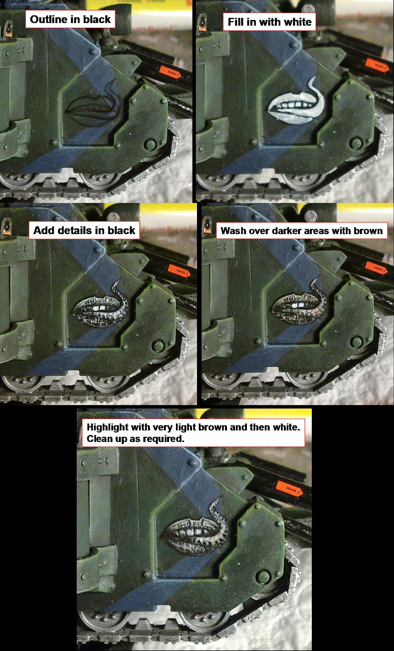 How to paint H.R. Giger tank-art