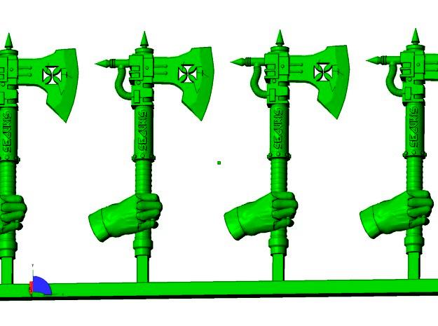 3d, 3d Printer, 3d Render, Axes, Cg, Hth, Melee, Modelling, Power Weapon, Printer, Pw, Shapeways